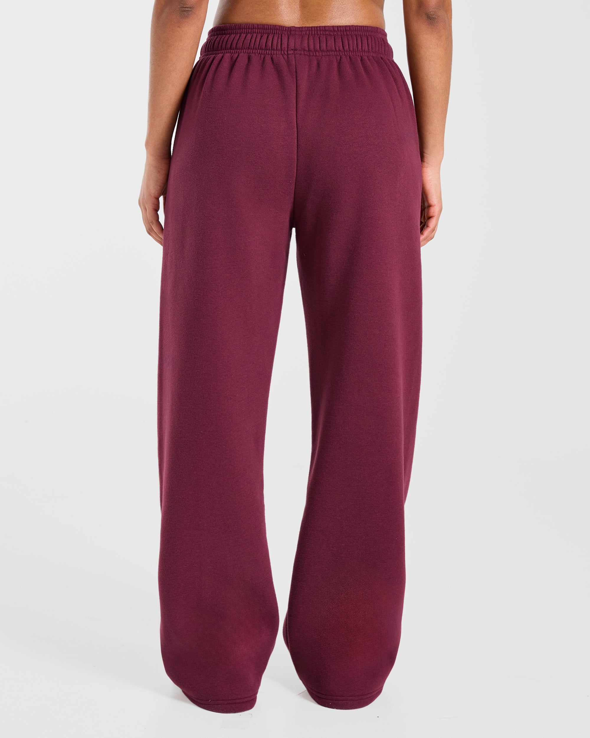 AYBL Club Oversized Straight Leg Joggers - Burgundy/Roze