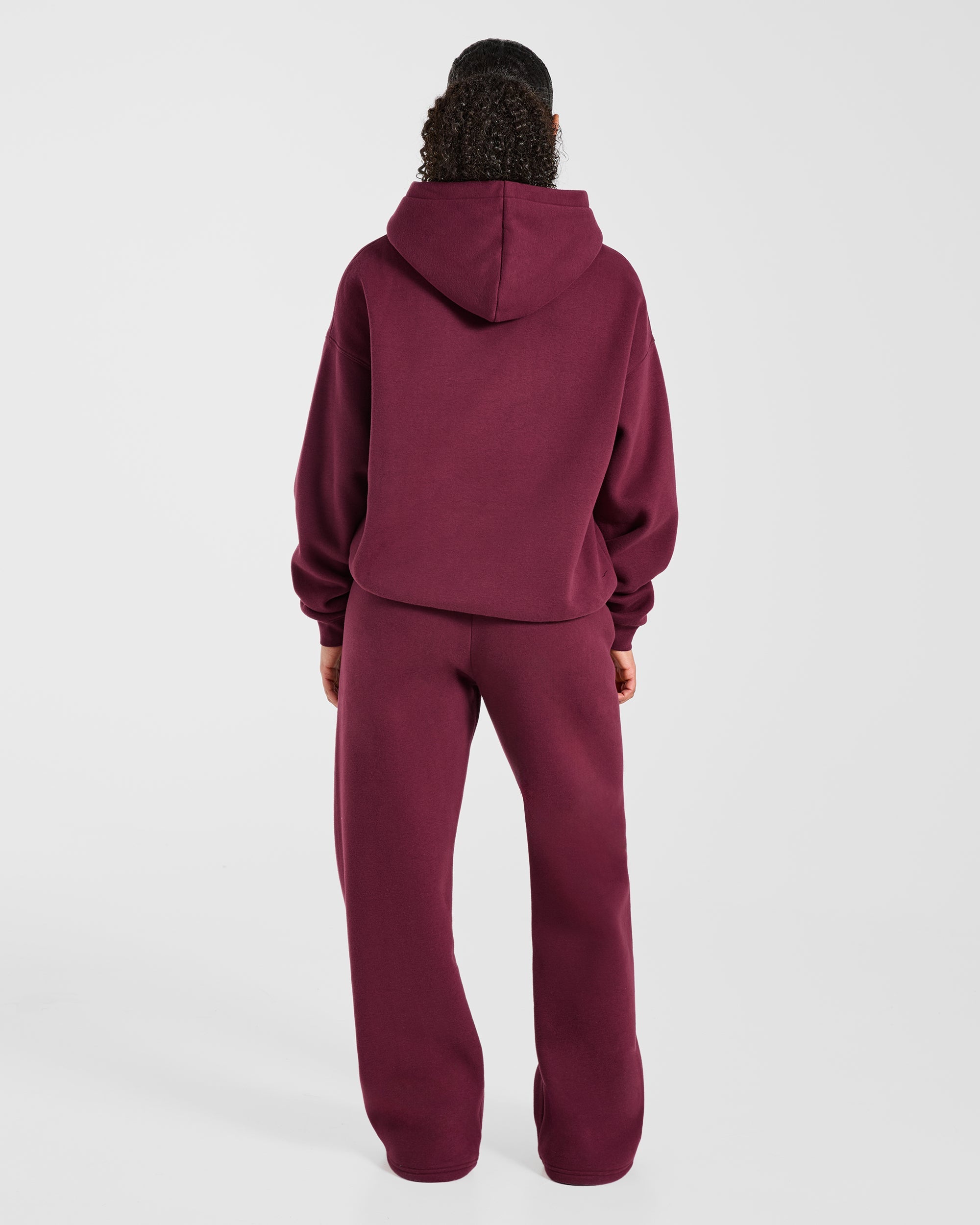 AYBL Club Oversized Hoodie - Burgundy/Roze