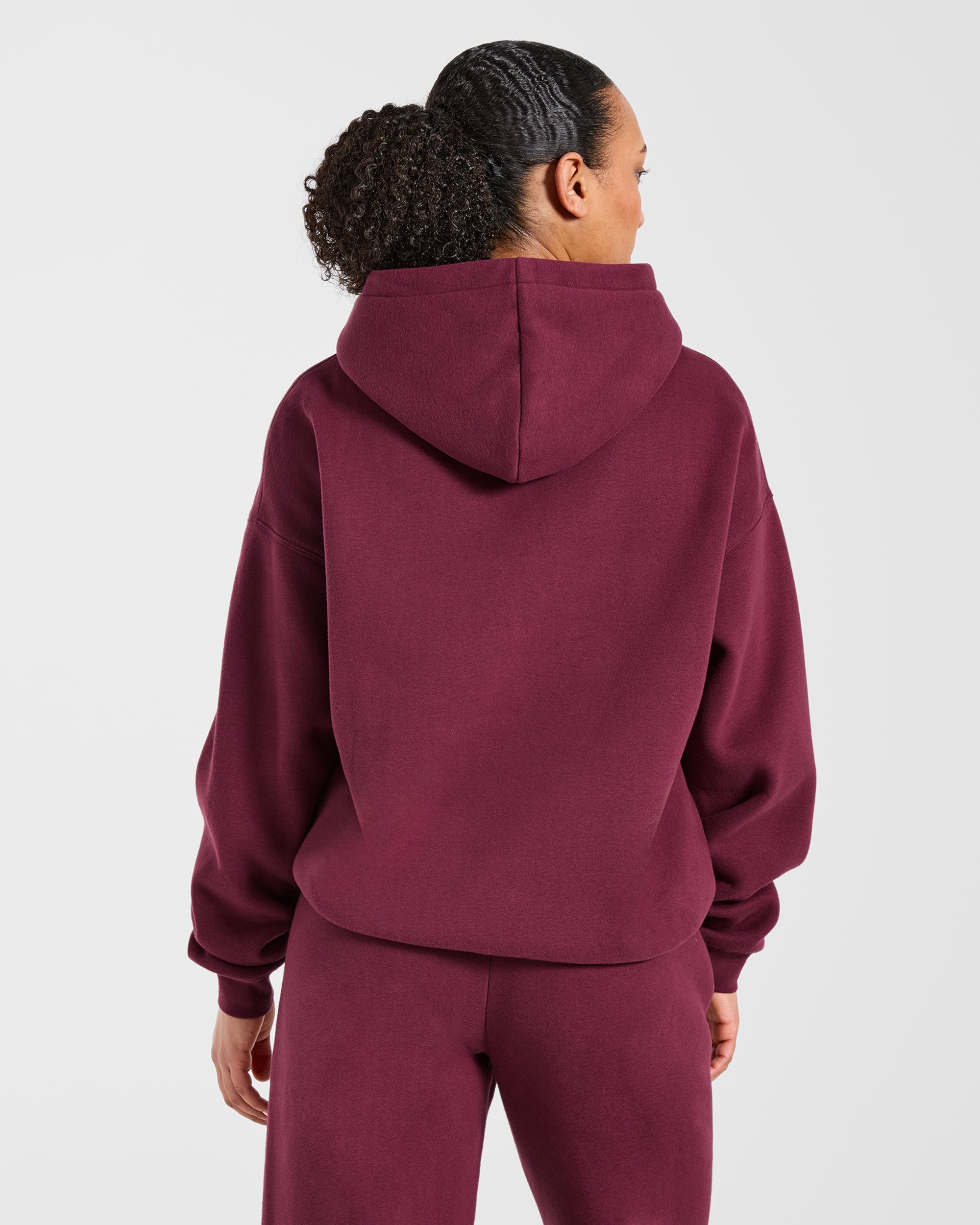 AYBL Club Oversized Hoodie - Burgundy/Roze