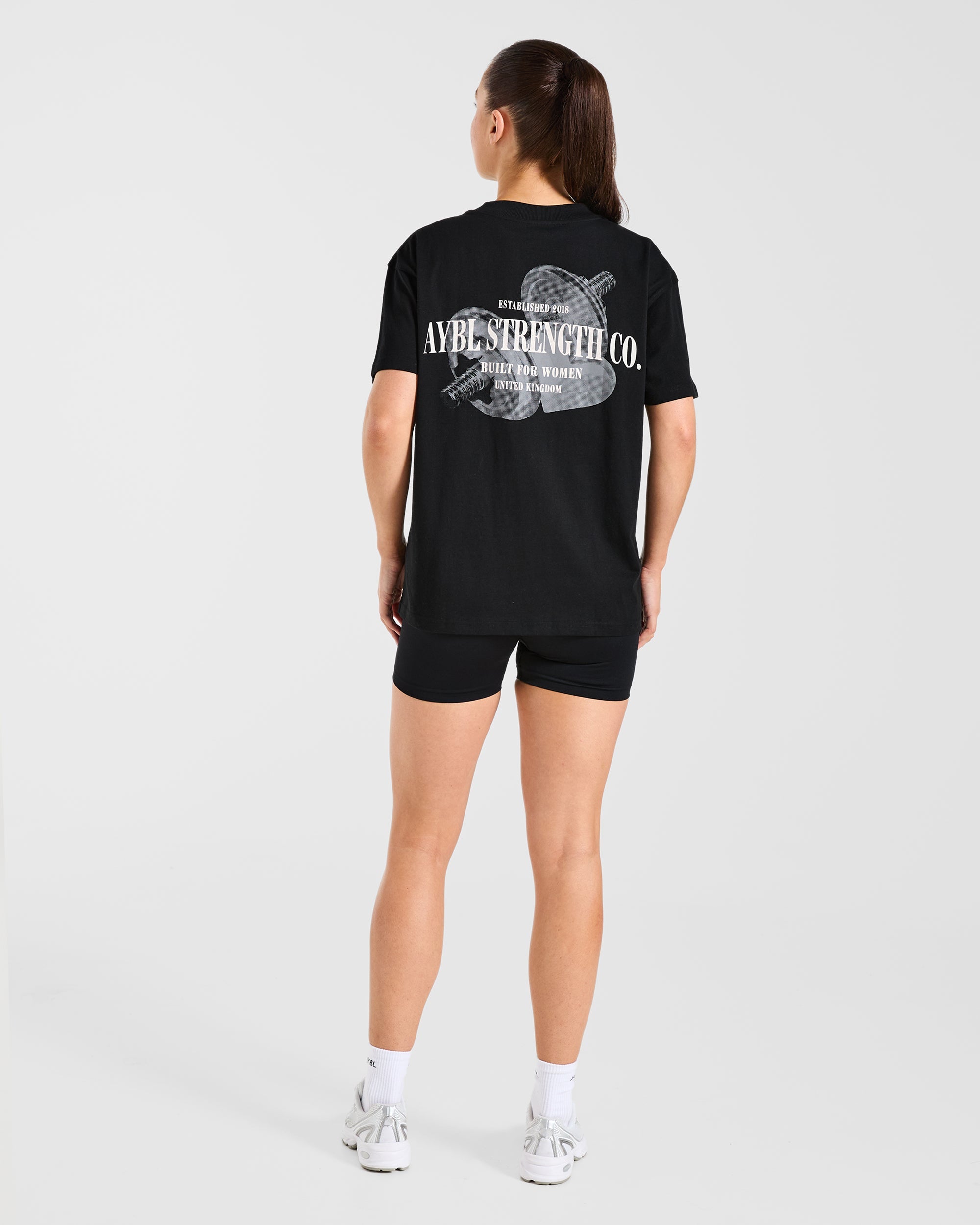 AYBL Strength Co Oversized T Shirt - Zwart