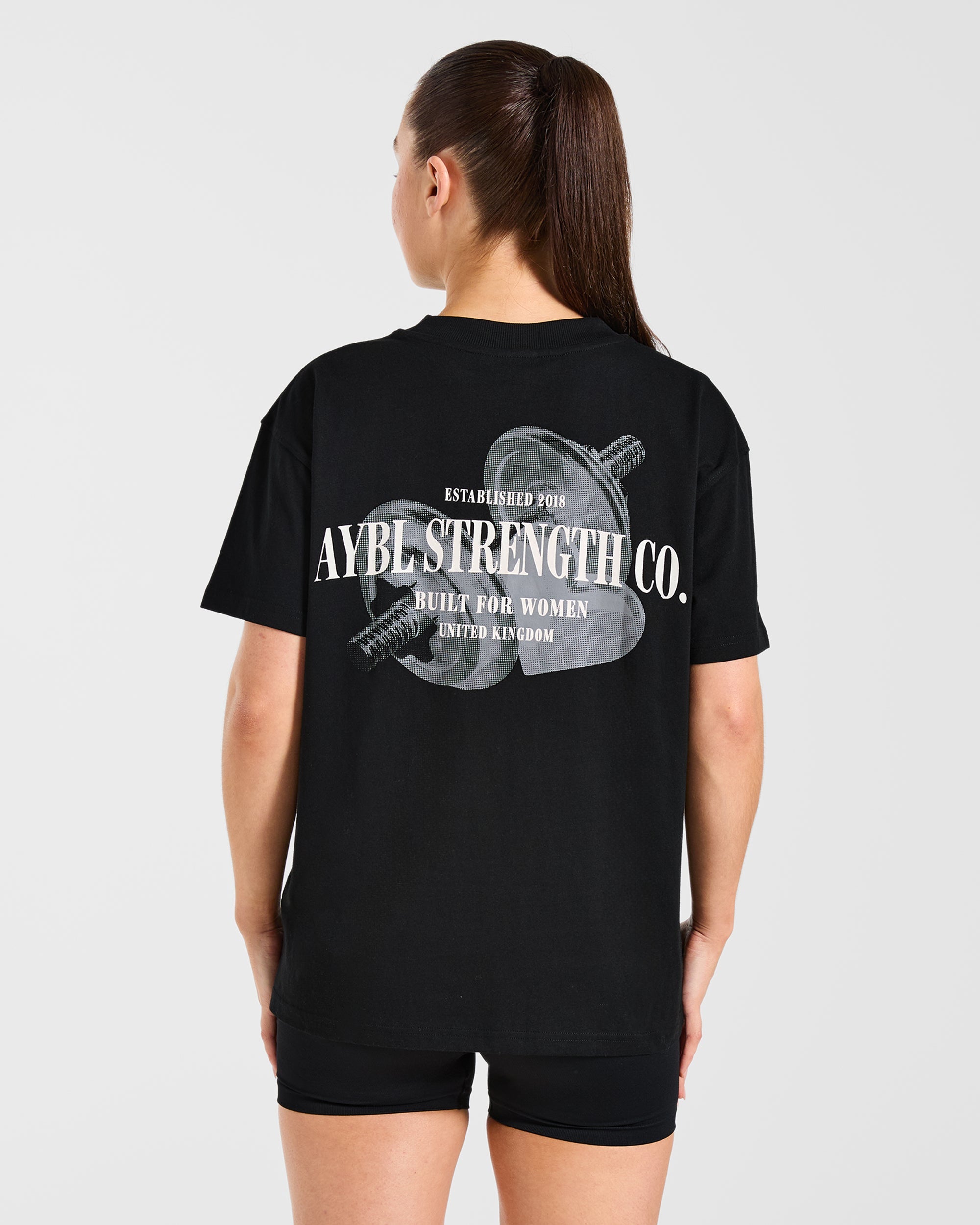 AYBL Strength Co Oversized T Shirt - Zwart