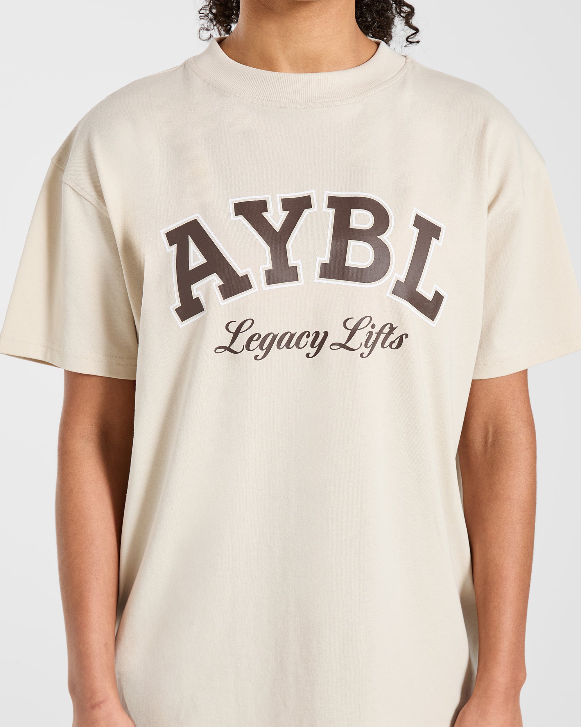 Legacy Lifts Oversized T Shirt - Beige