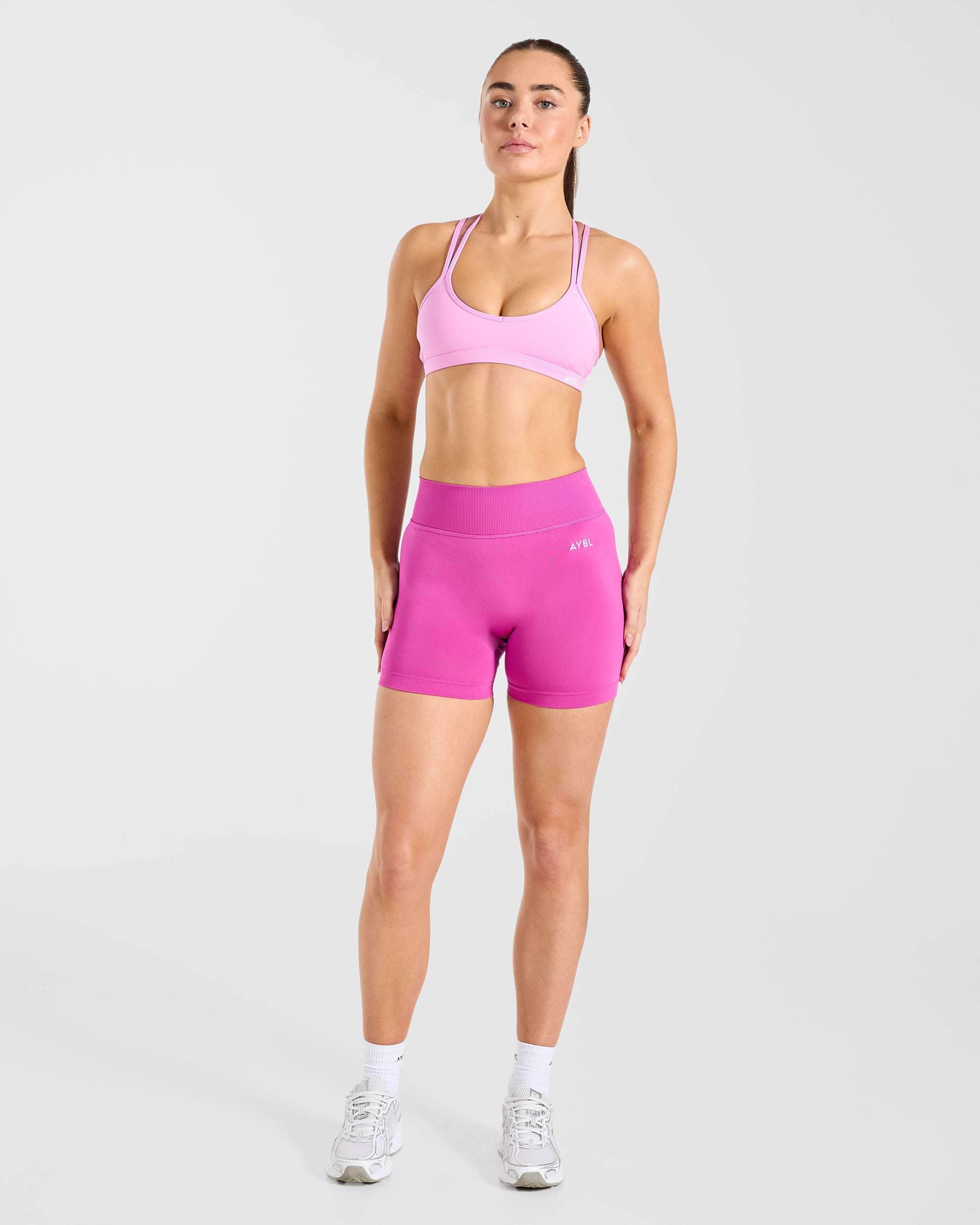Essential Strappy Sports Bra - Sugar Roze