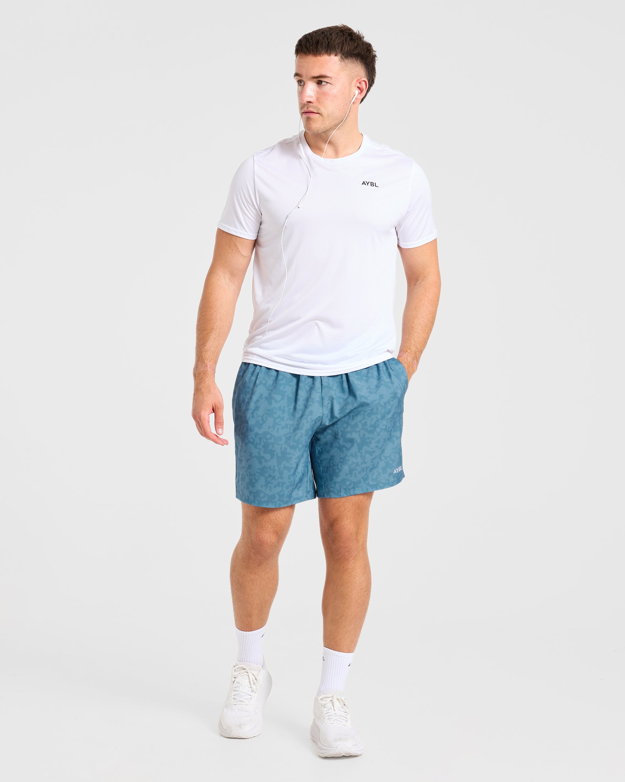 Core 7" Shorts - Blauw Camo