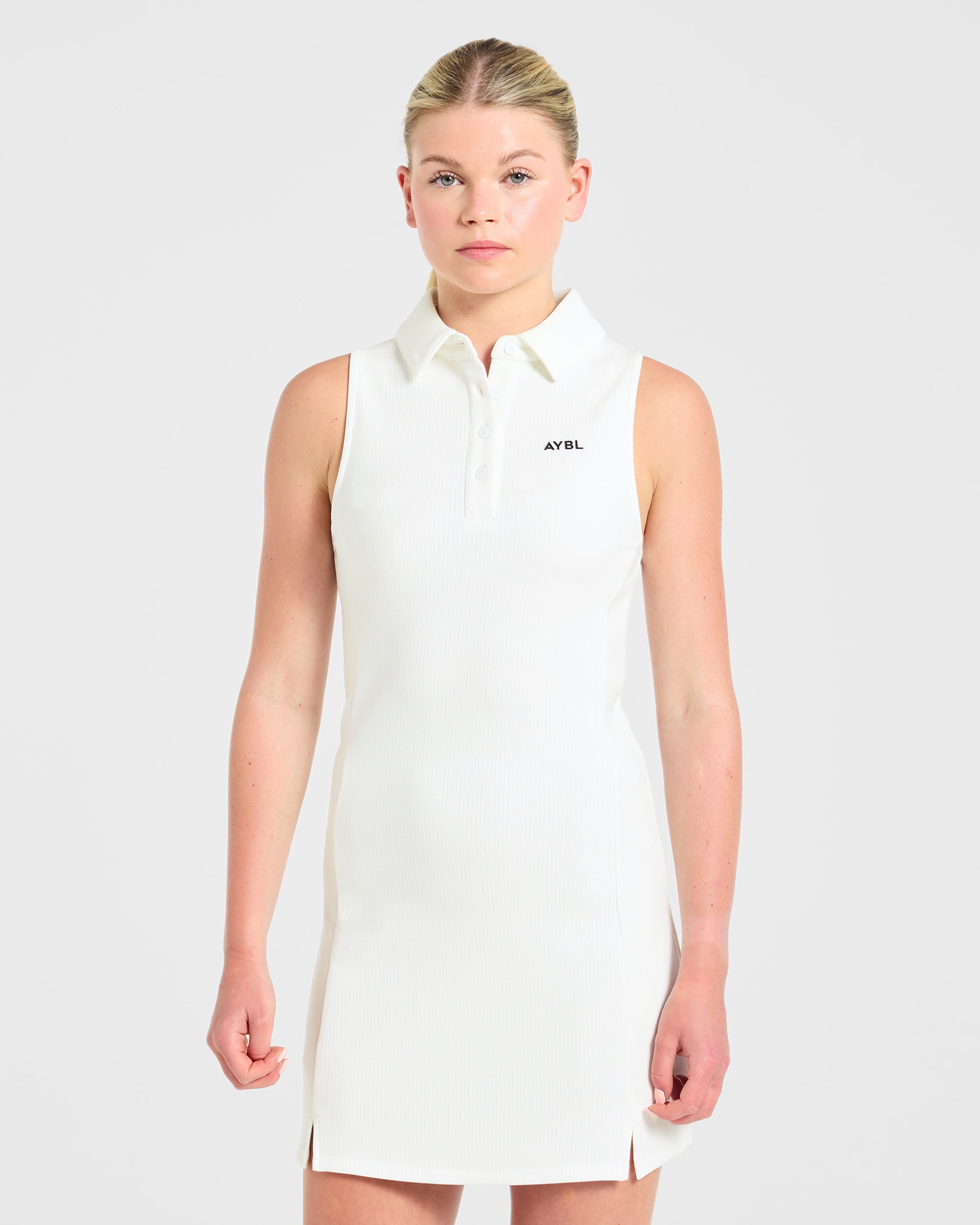 Signature Collar Dress - Wit
