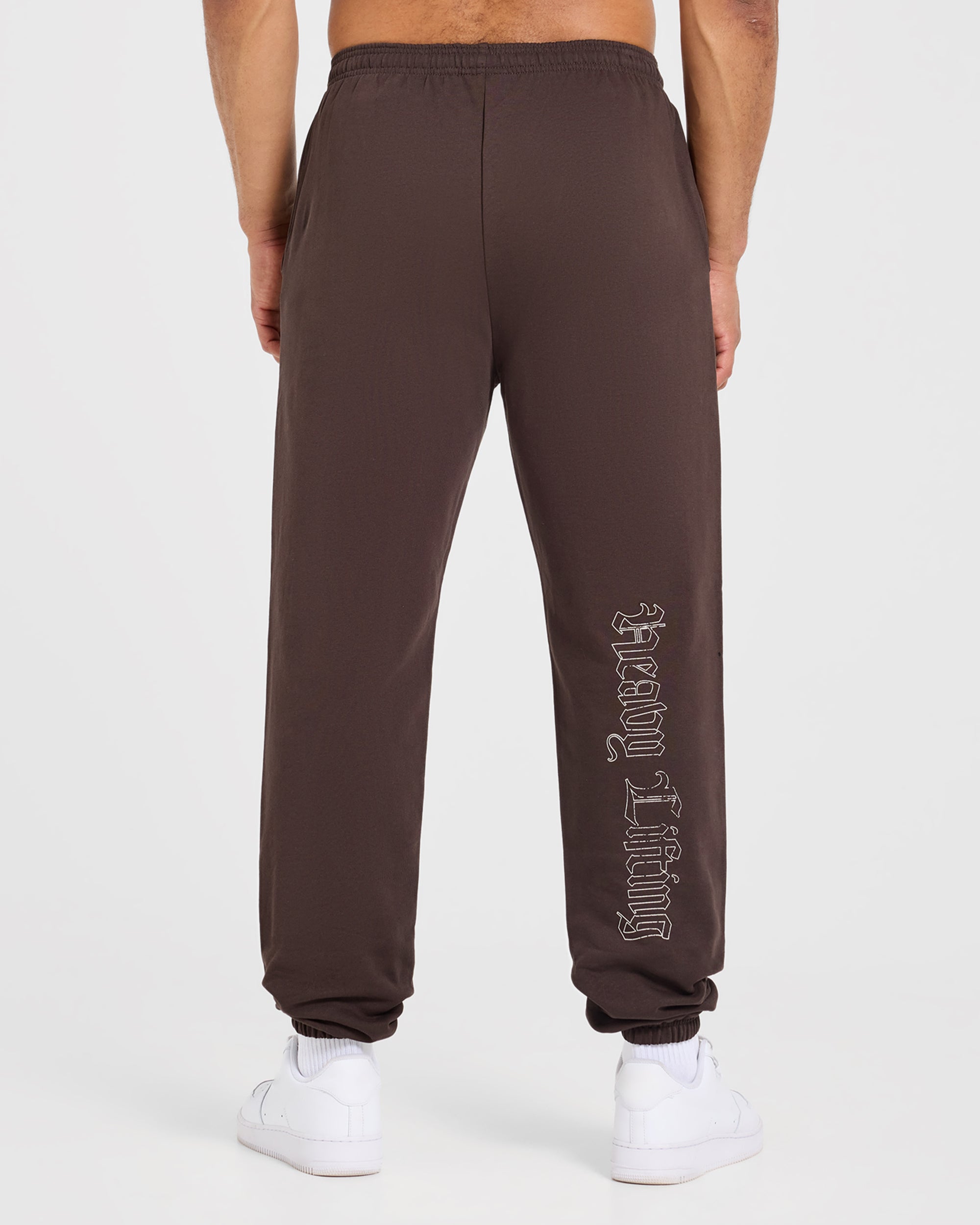 Heavy Lifting Gothic Oversized Joggers - Bruin/Crème