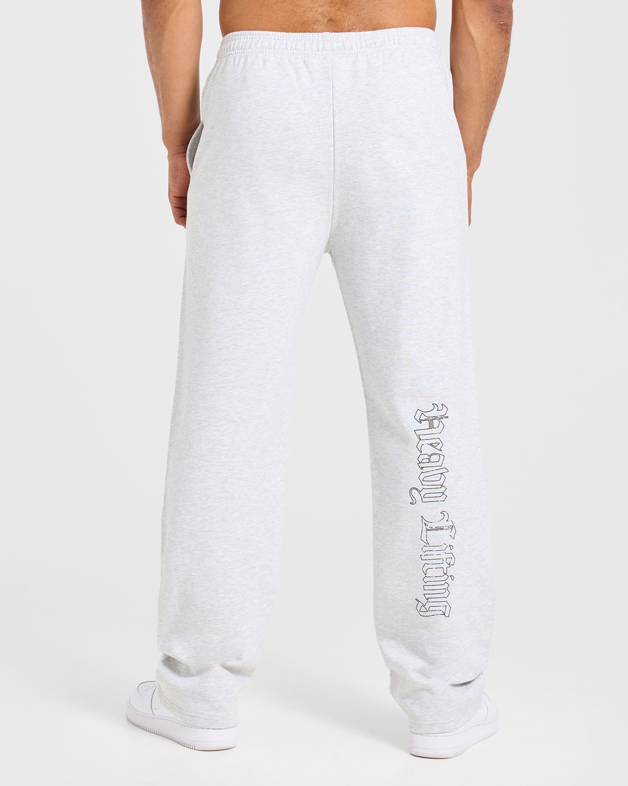 Heavy Lifting Gothic Oversized Straight Leg Joggers - Grijs Marl