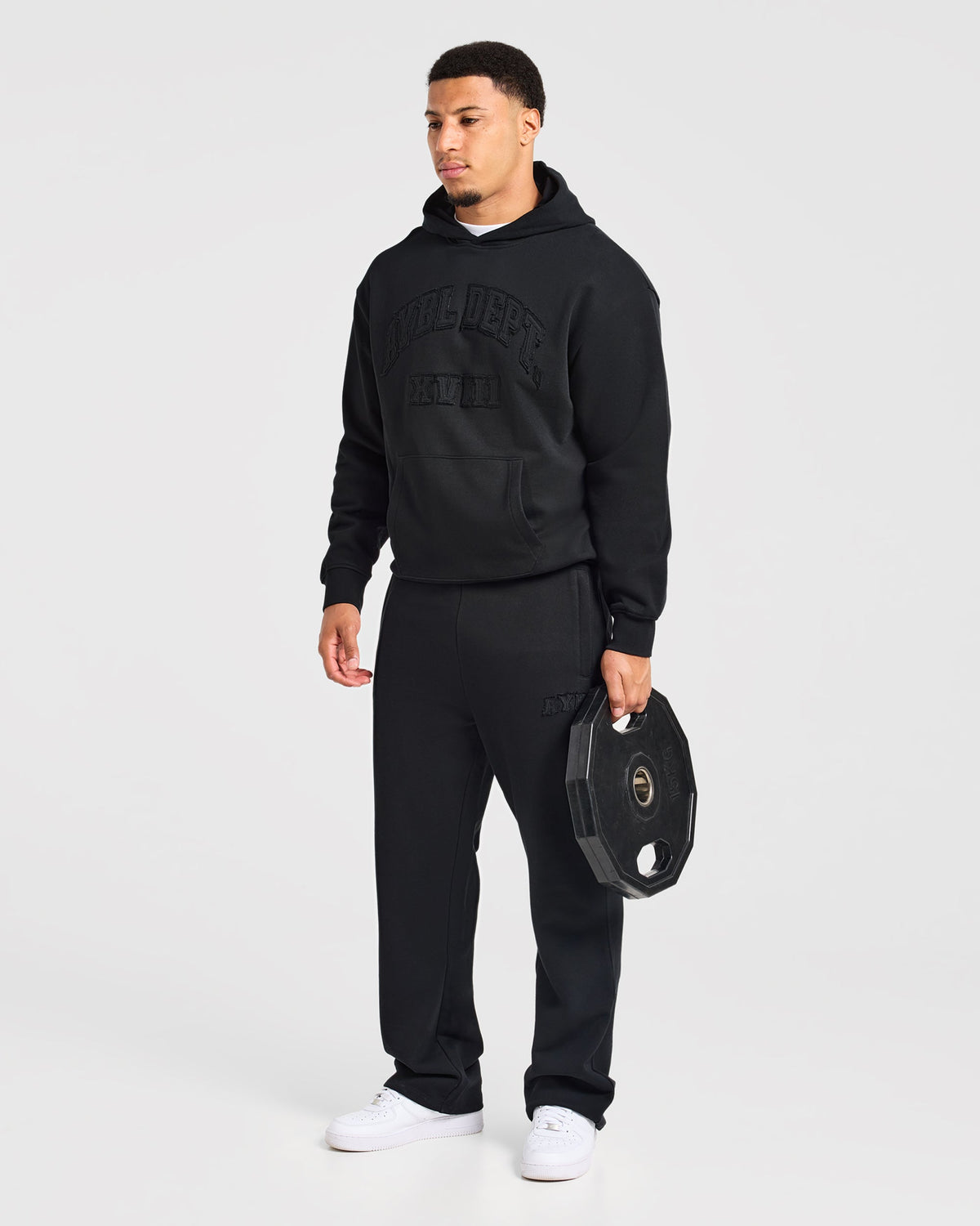 Effortless Oversized Straight Leg Joggers - Zwart