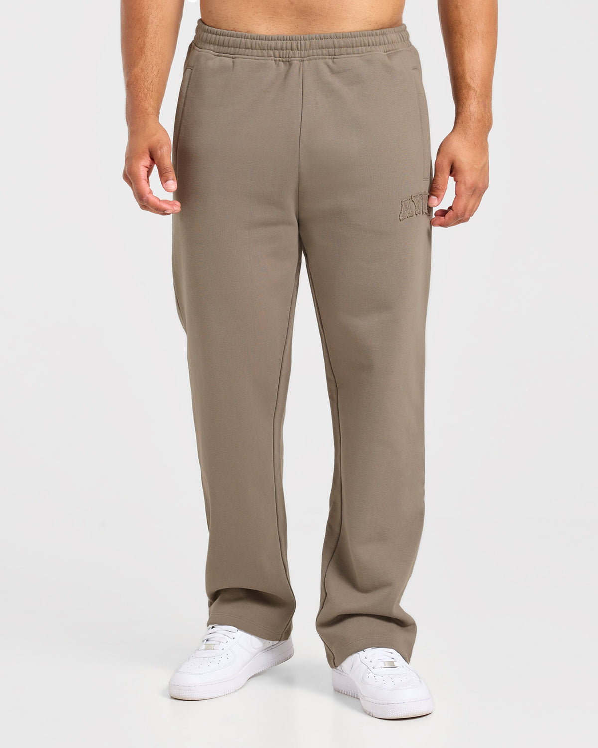 Effortless Oversized Straight Leg Joggers - Deep Ecru
