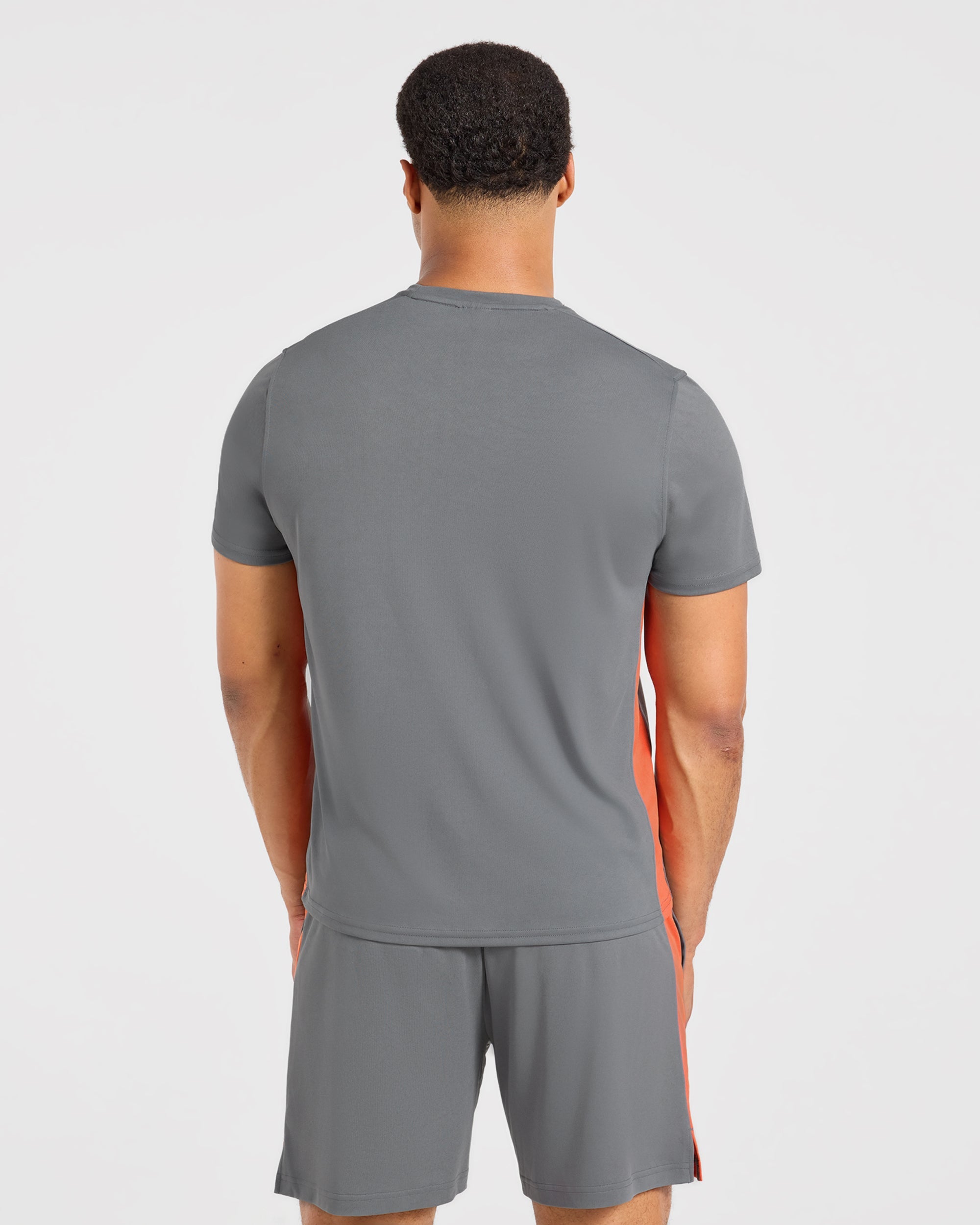 Active T Shirt - Charcoal/Oranje
