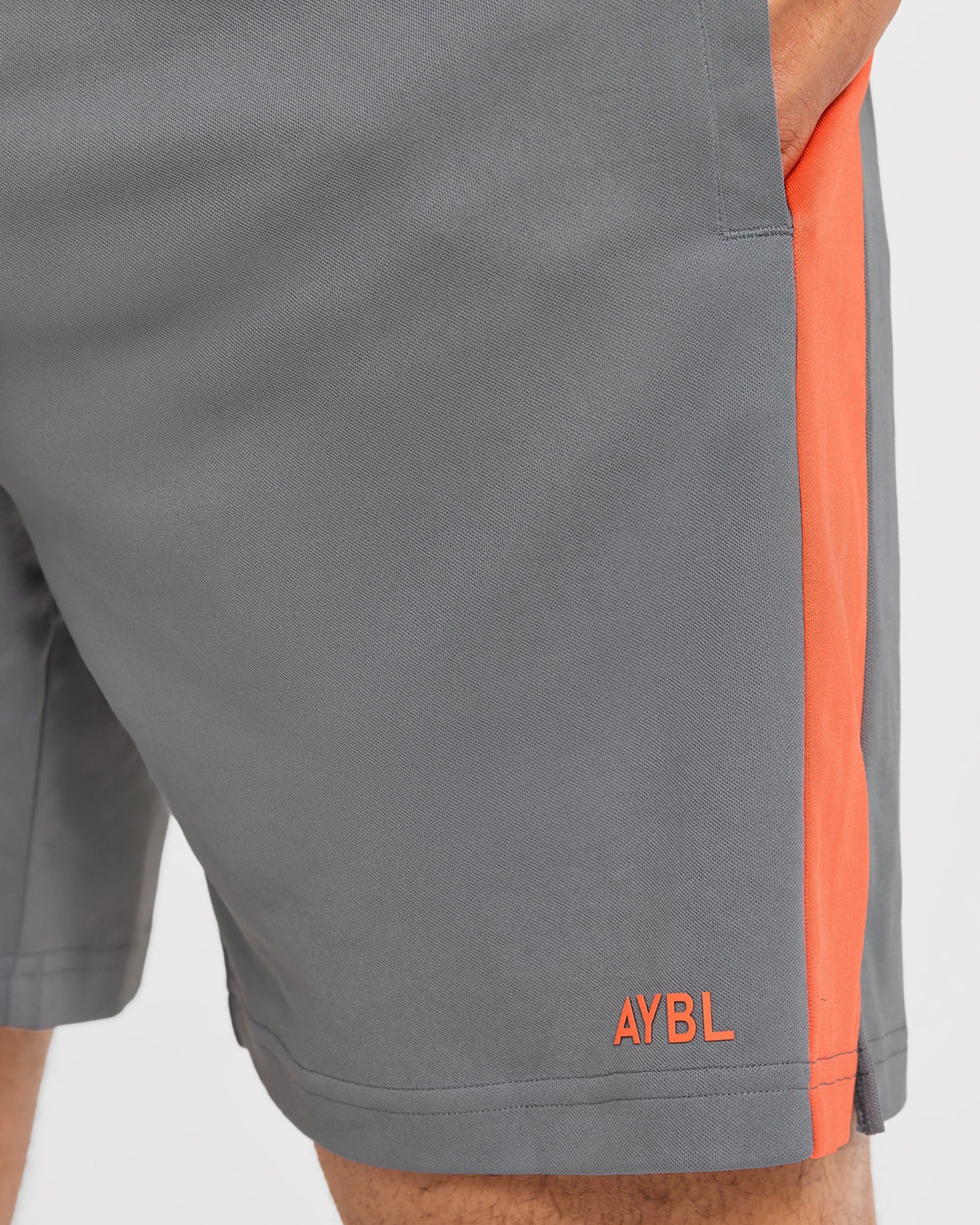 Active Shorts - Charcoal/Oranje