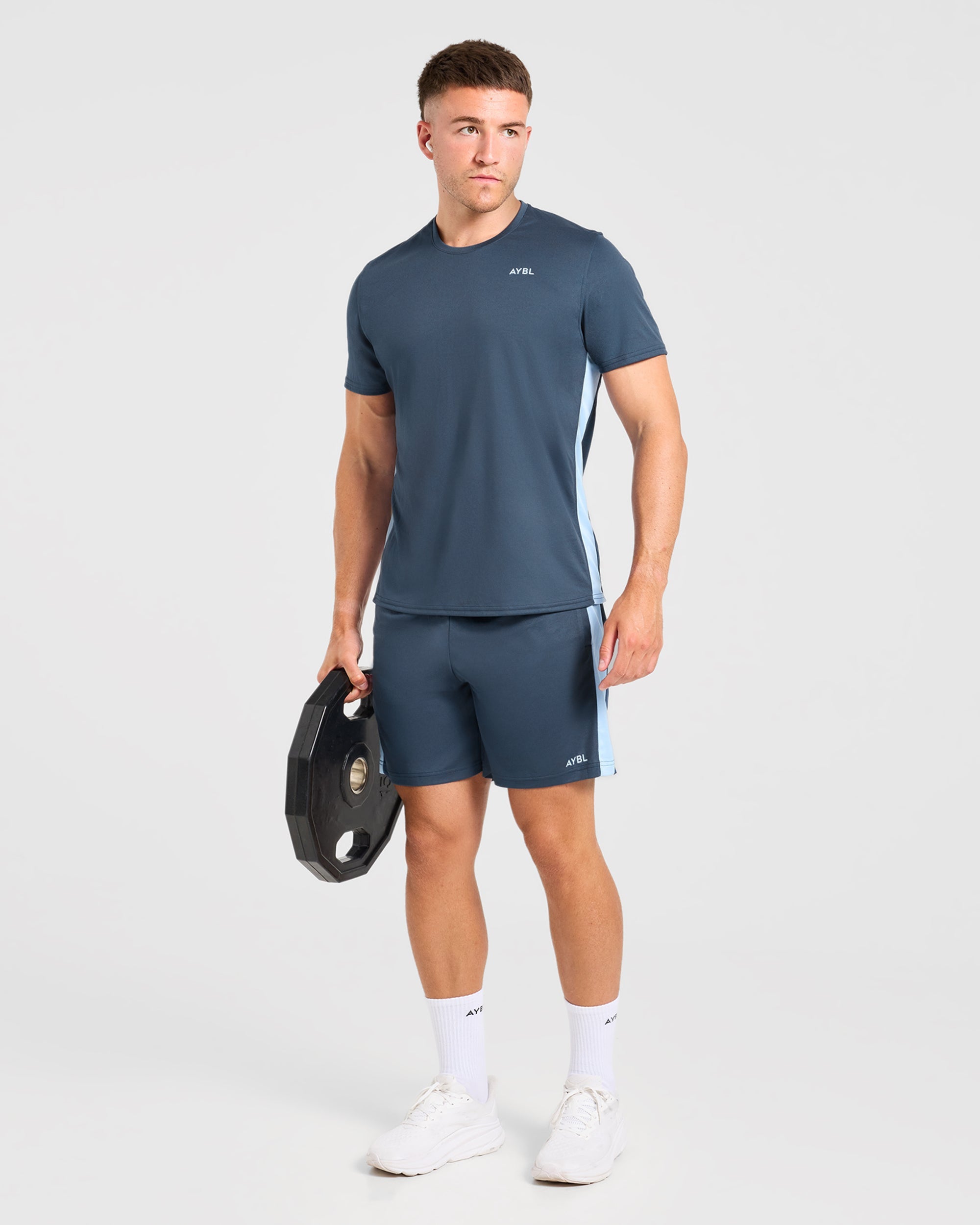 Active Shorts - Muted Navy/Light Blauw