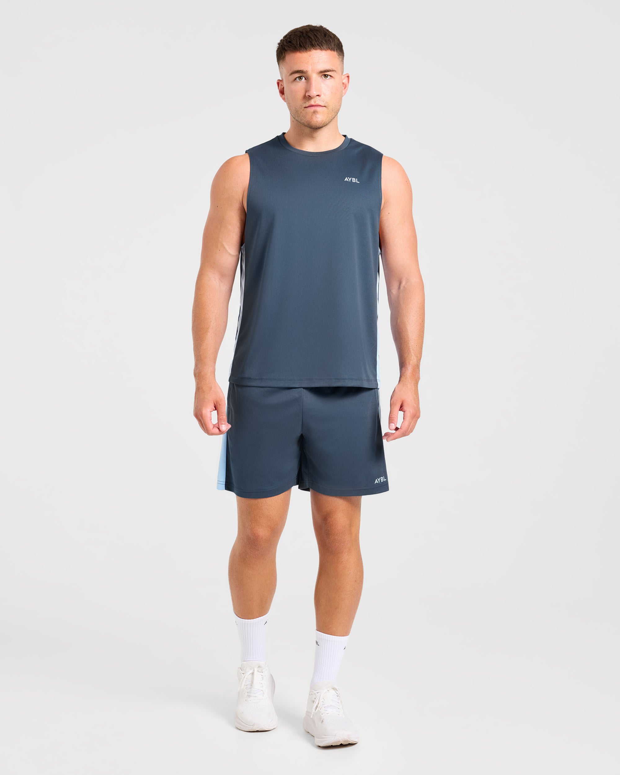 Active Vest - Muted Navy/Light Blauw