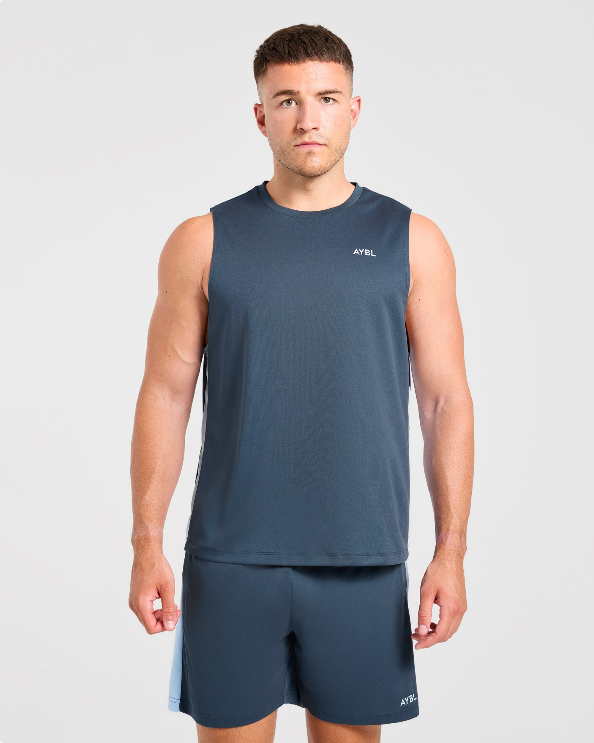 Active Vest - Muted Navy/Light Blauw