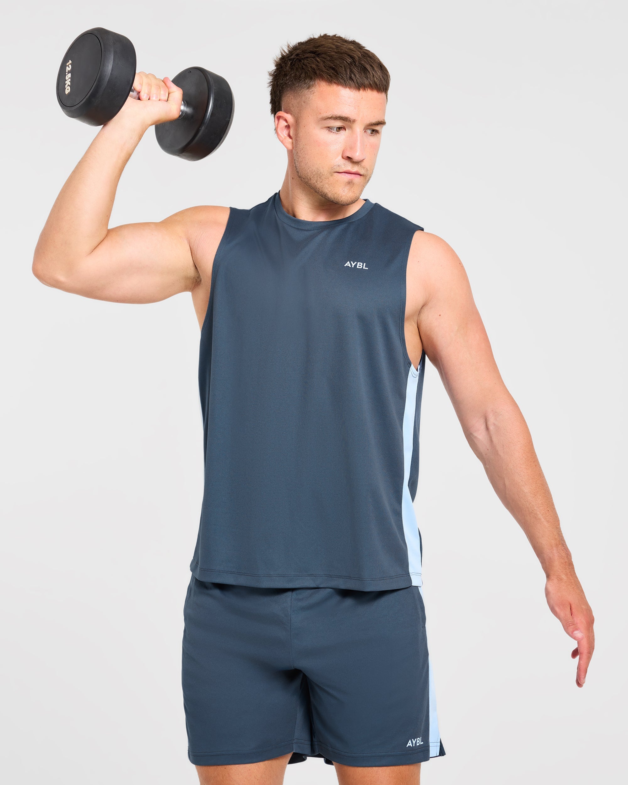 Active Vest - Muted Navy/Light Blauw