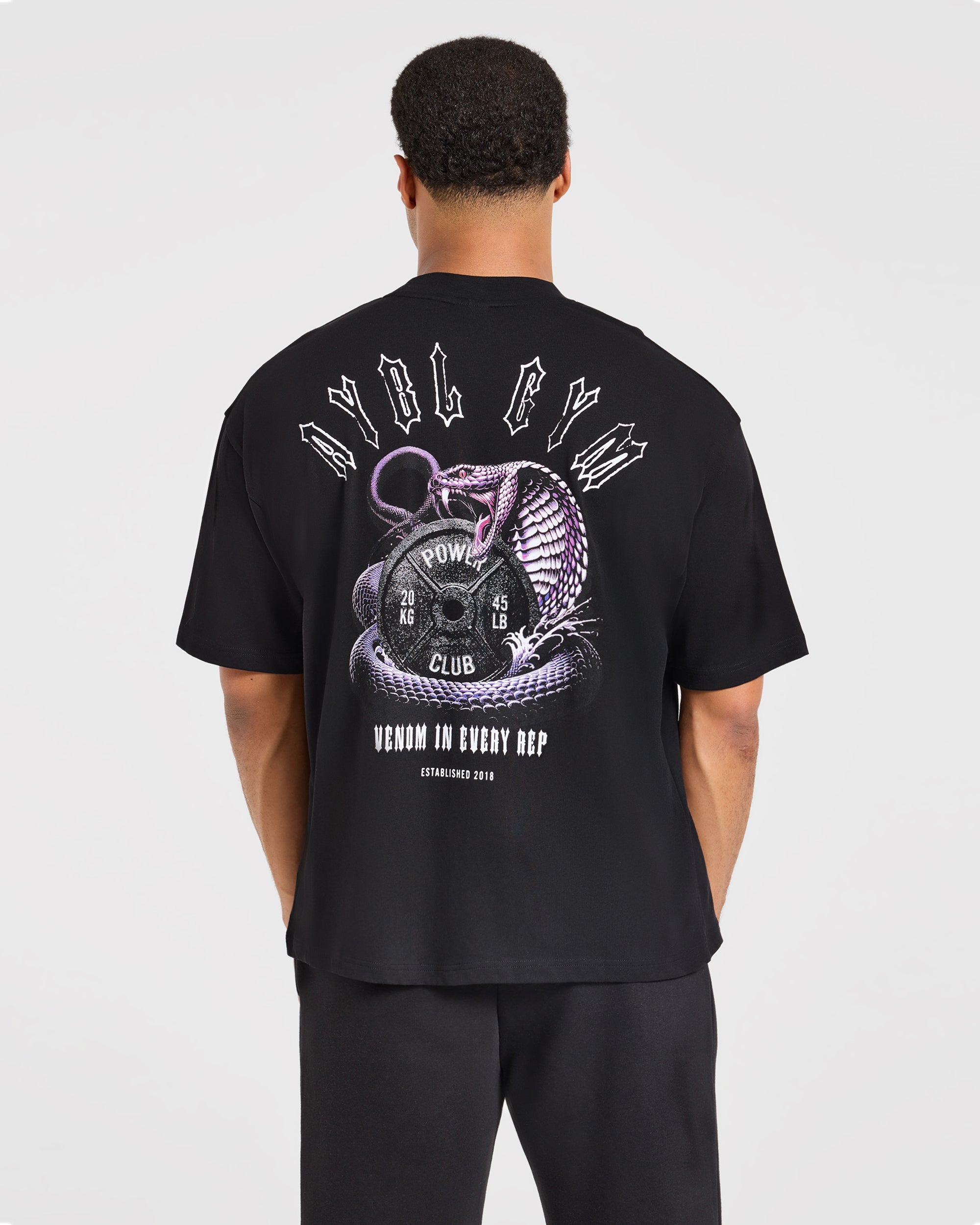 Venom In Every Rep Oversized T Shirt - Zwart