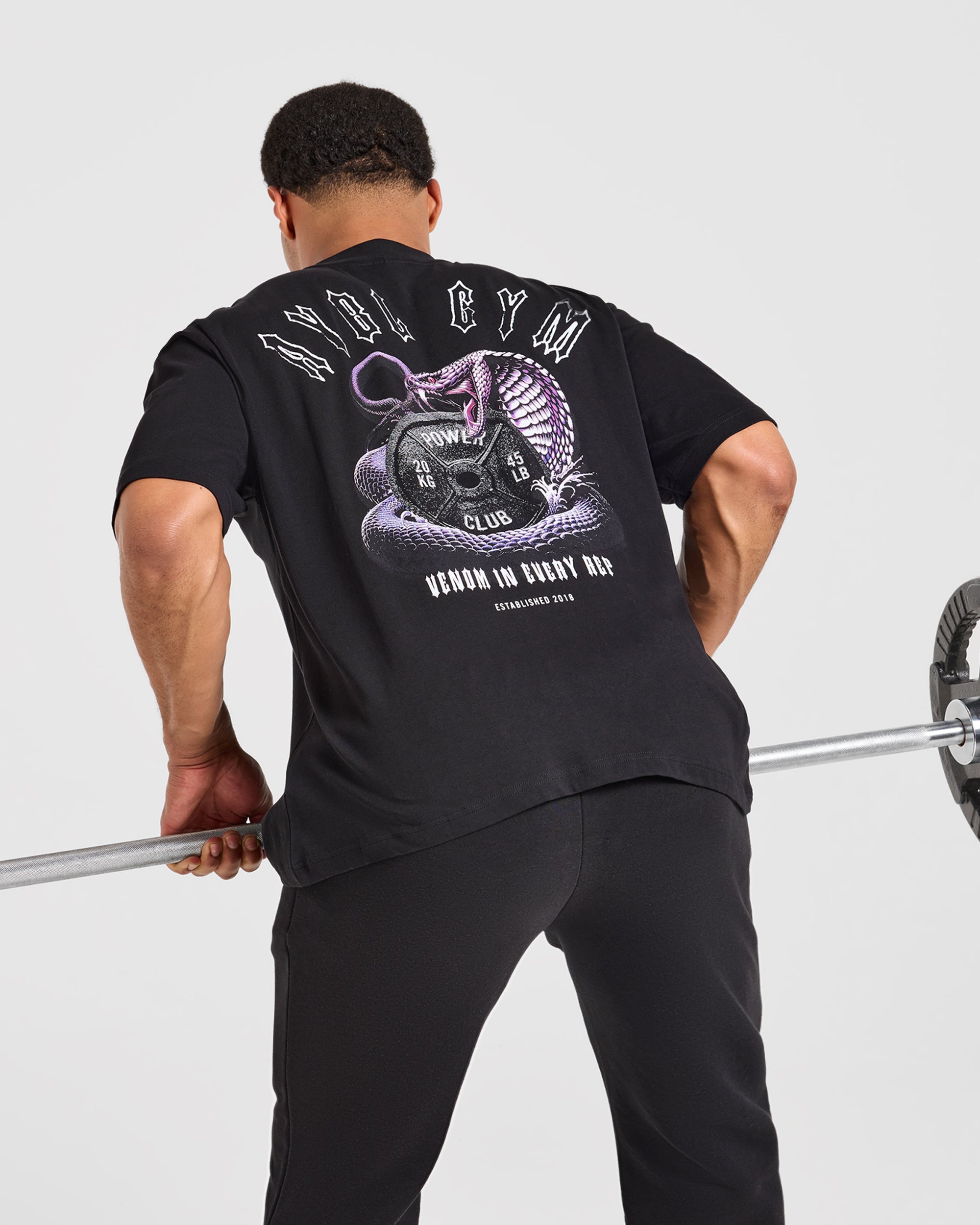 Venom In Every Rep Oversized T Shirt - Zwart