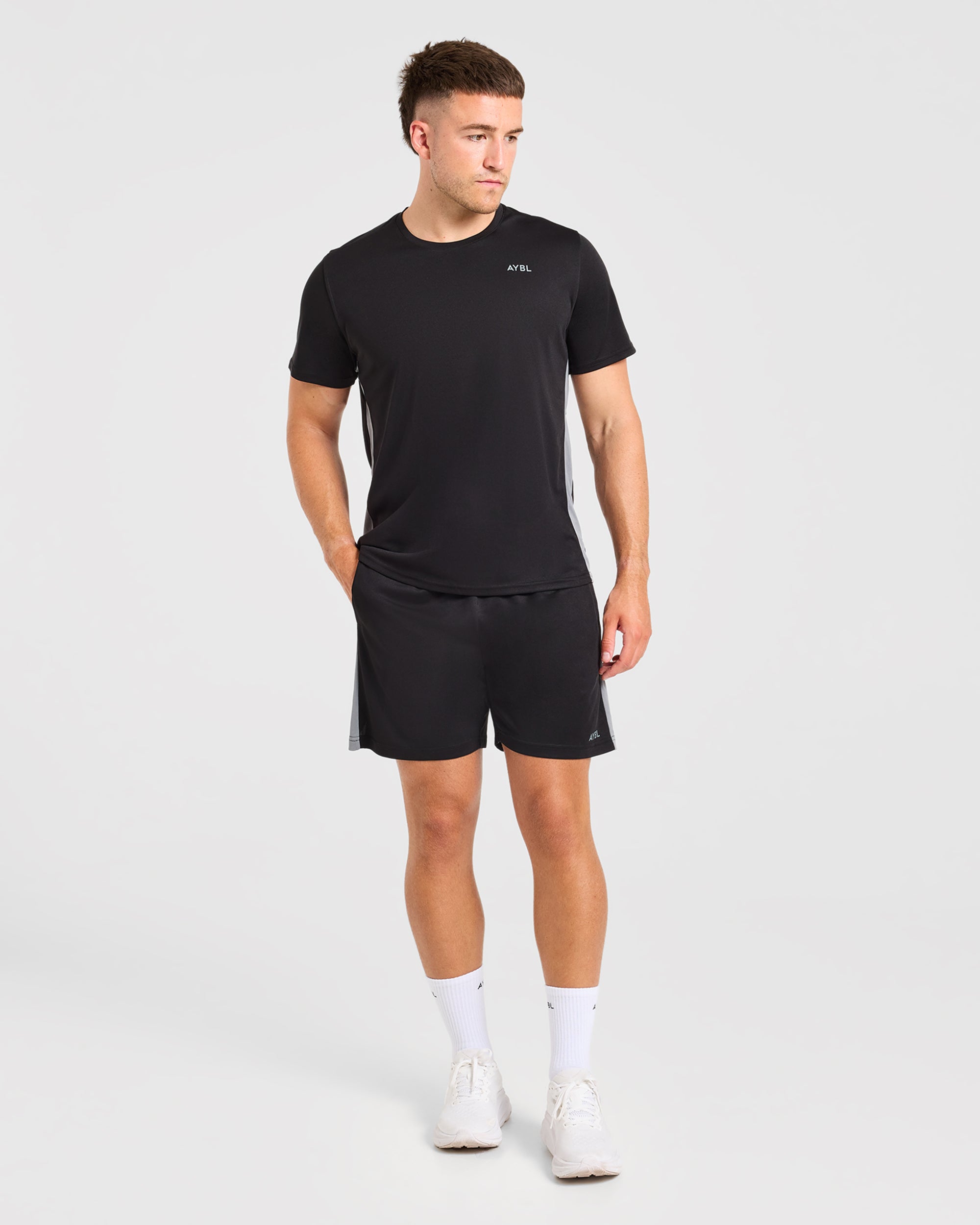 Active T Shirt - Zwart/Charcoal