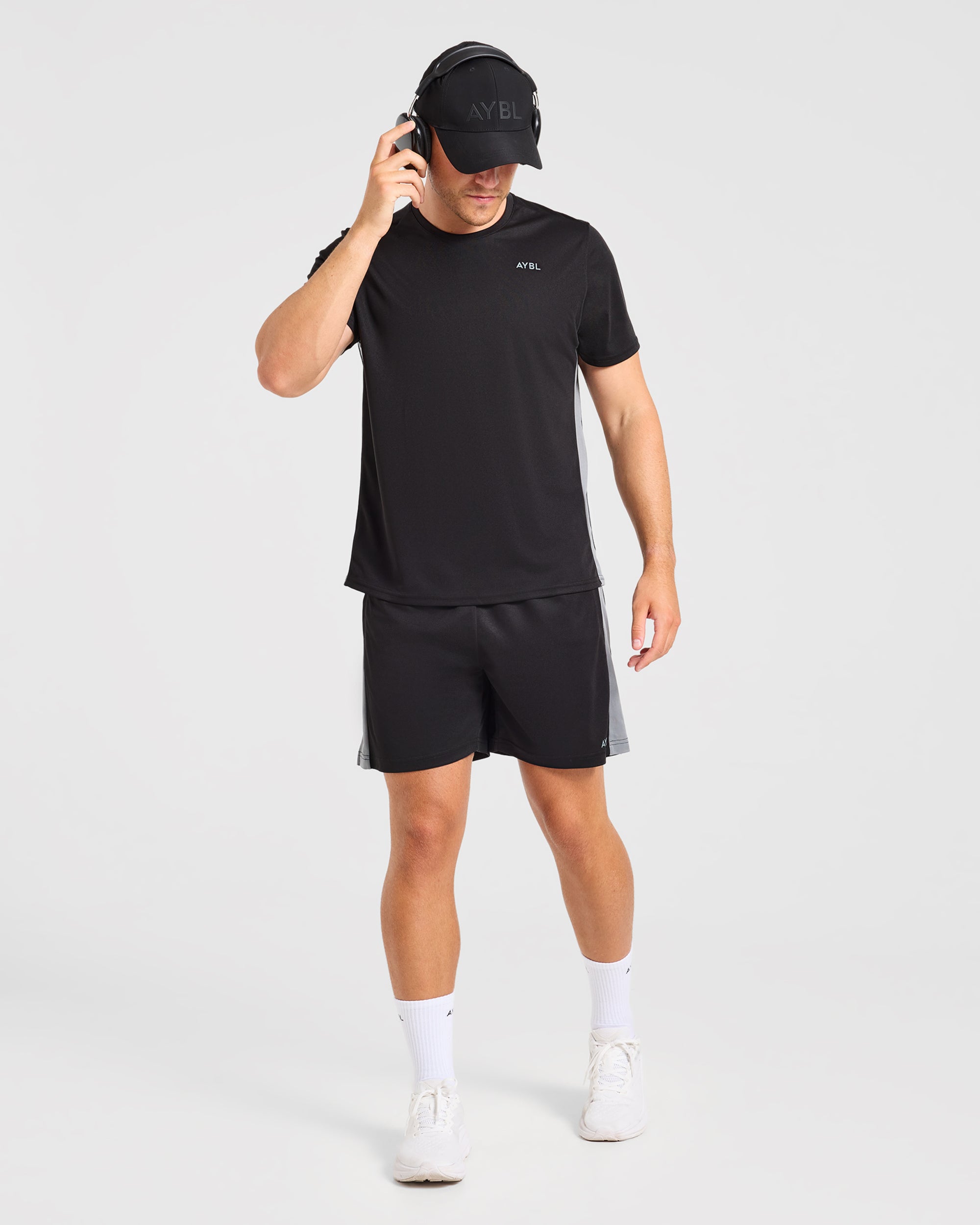 Active T Shirt - Zwart/Charcoal