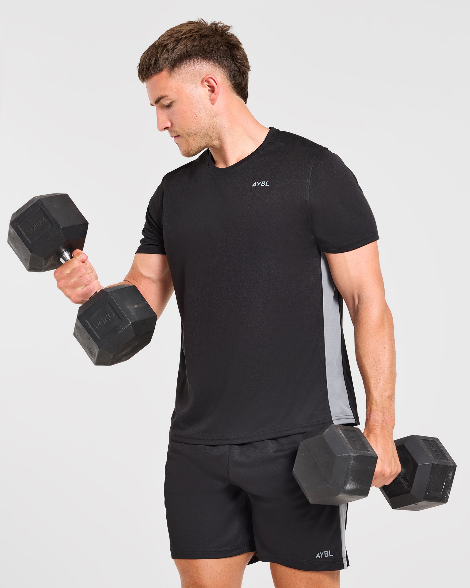 Active T Shirt - Zwart/Charcoal