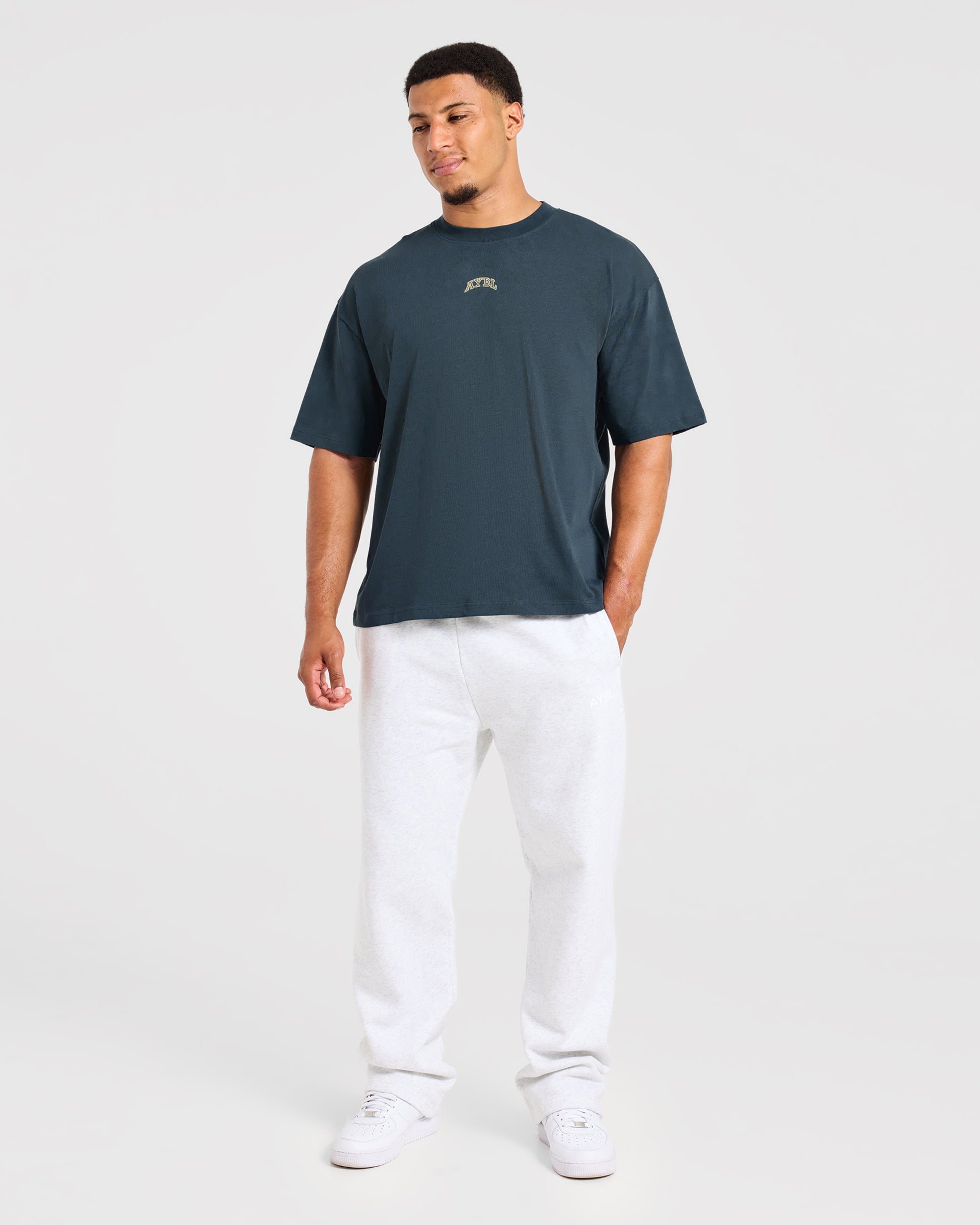 Relentless Eagle Oversized T Shirt - Petrol Blauw