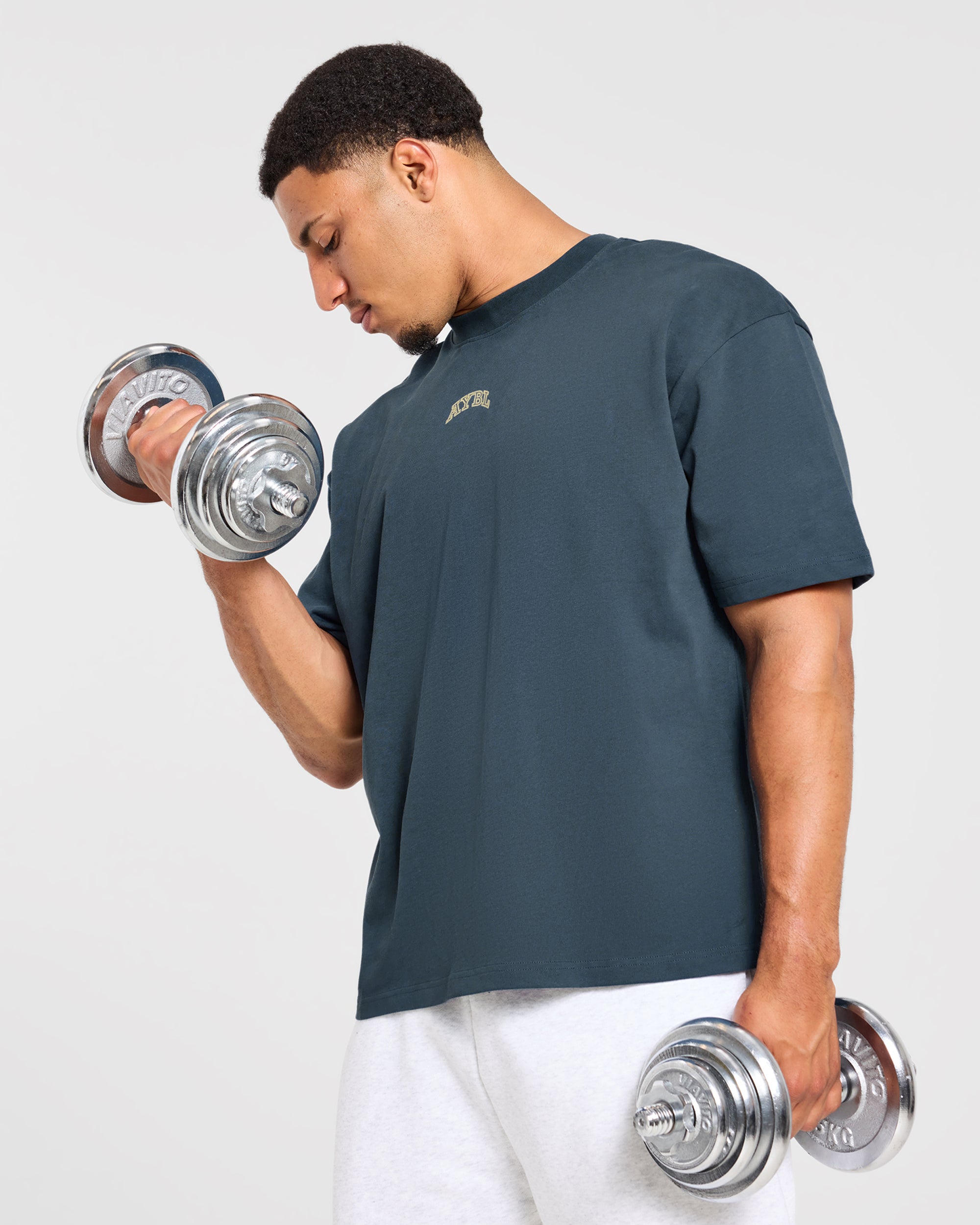 Relentless Eagle Oversized T Shirt - Petrol Blauw