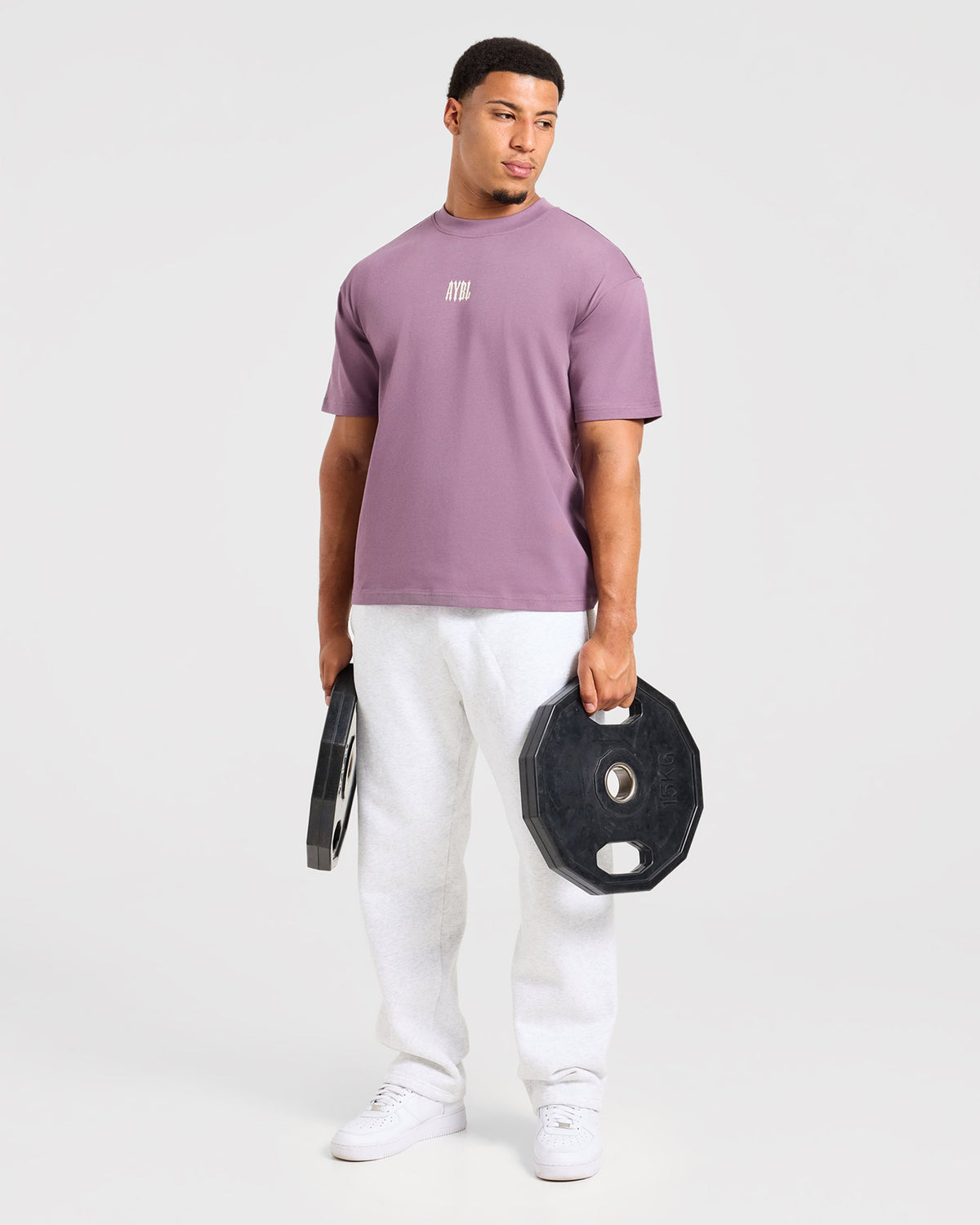 AYBL Iron Club Kettlebell Oversized T Shirt - Midnight Paars