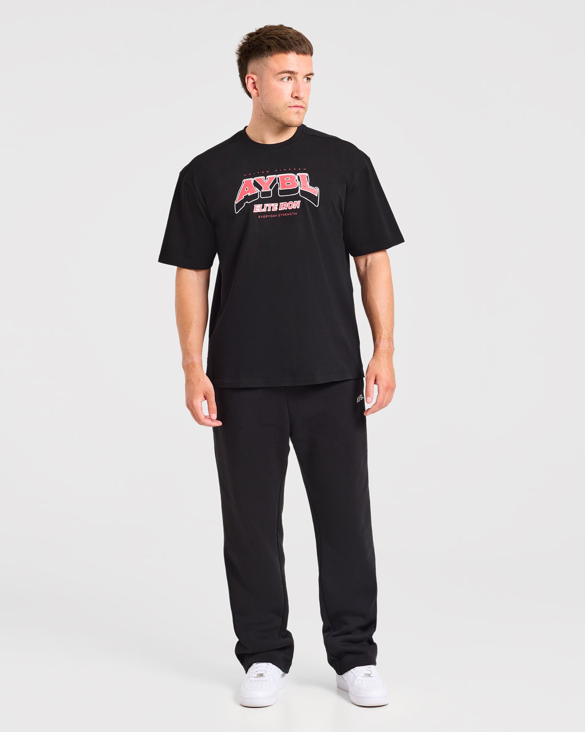 AYBL Elite Iron Oversized T Shirt - Zwart