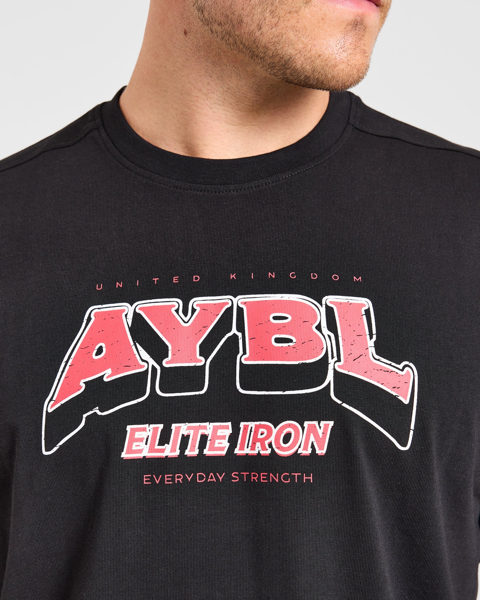 AYBL Elite Iron Oversized T Shirt - Zwart