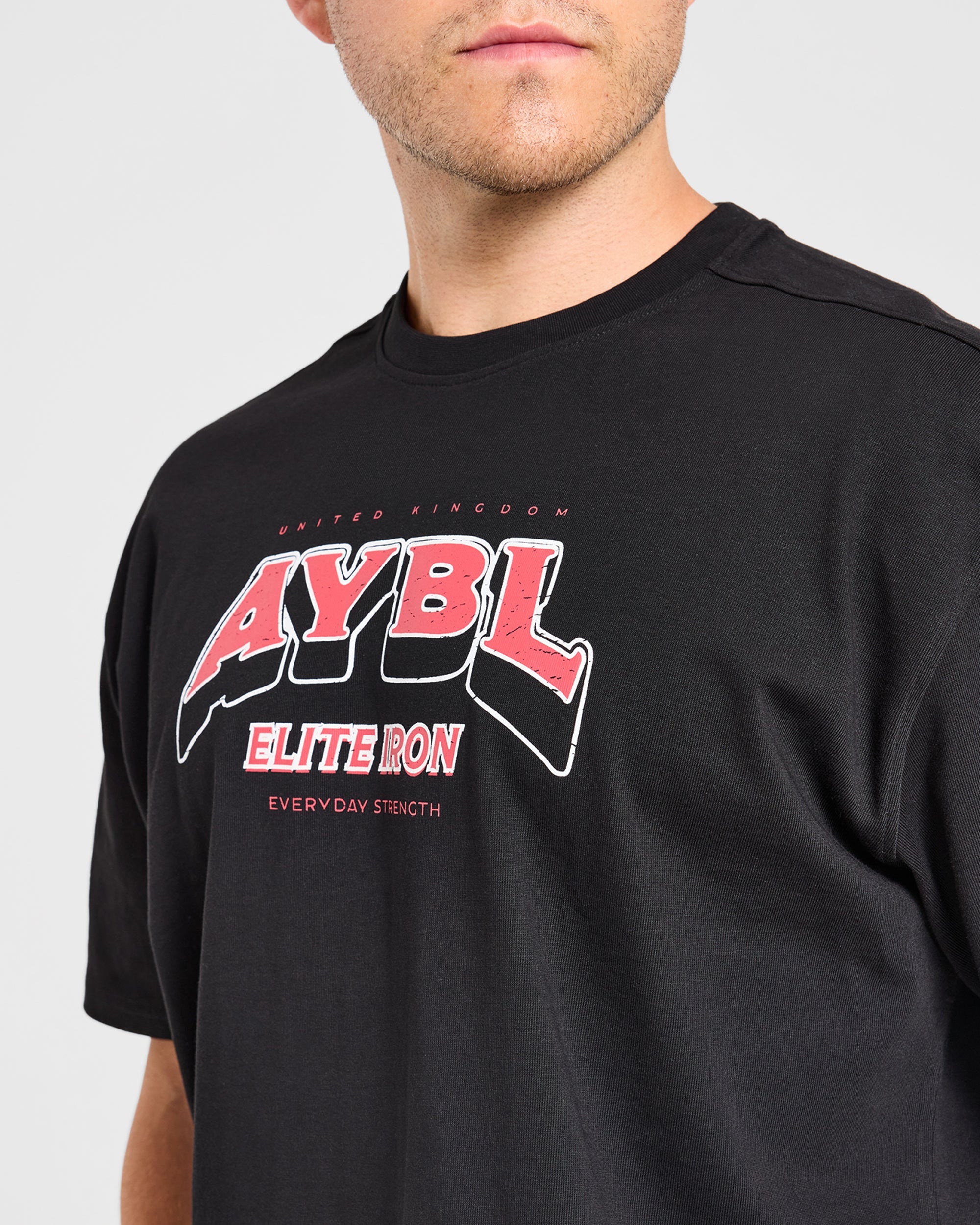 AYBL Elite Iron Oversized T Shirt - Zwart