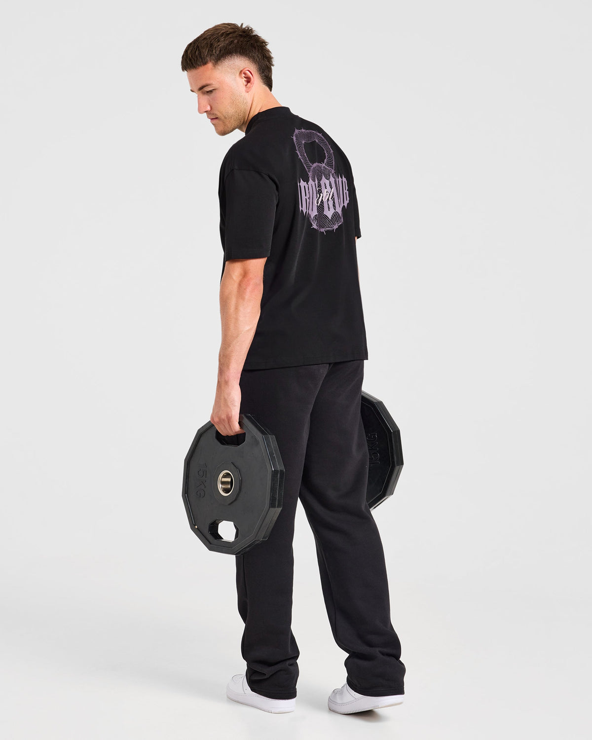 AYBL Iron Club Kettlebell Oversized T Shirt - Zwart