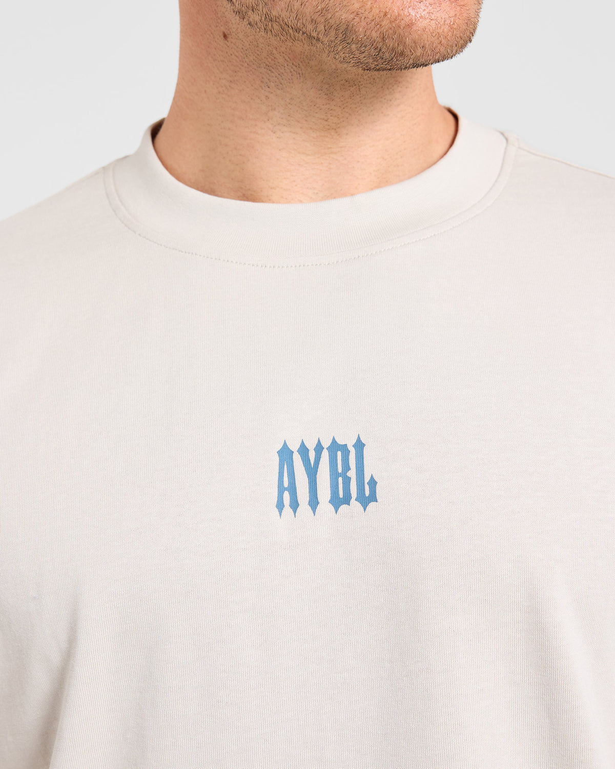 AYBL Iron Club Graphic Oversized T Shirt - Cloud Grijs