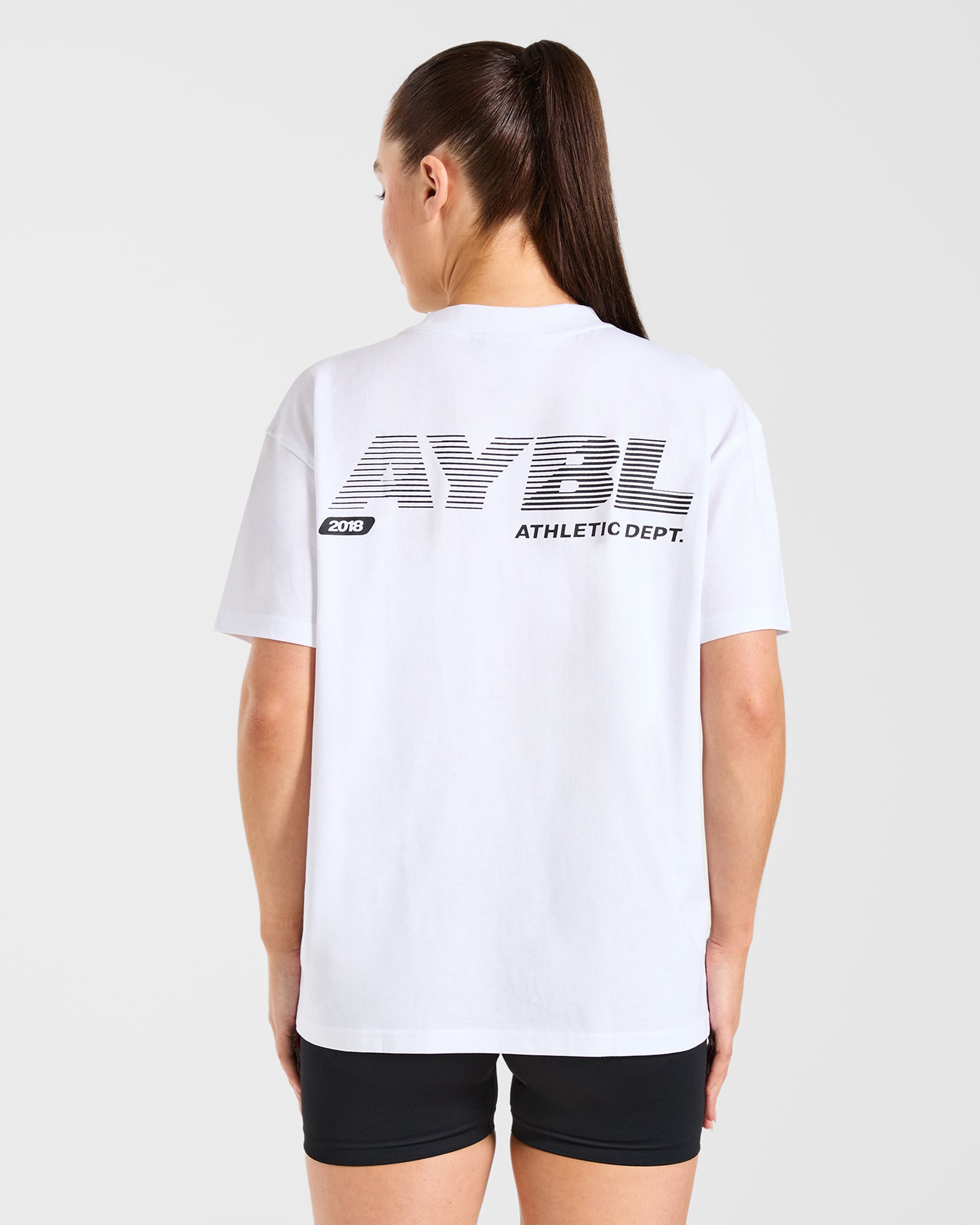 Athletics Department Oversized T Shirt - Wit