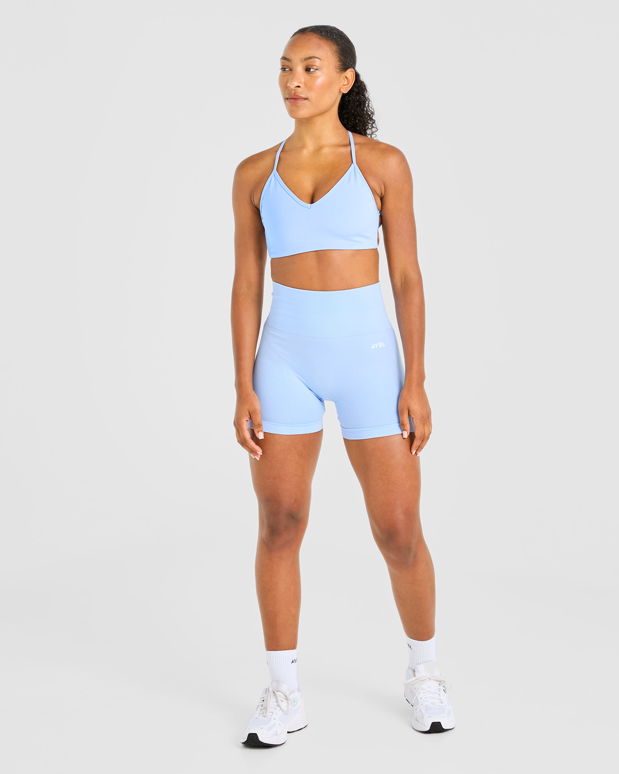 Essential Crossback Sports Bra - Baby Blauw