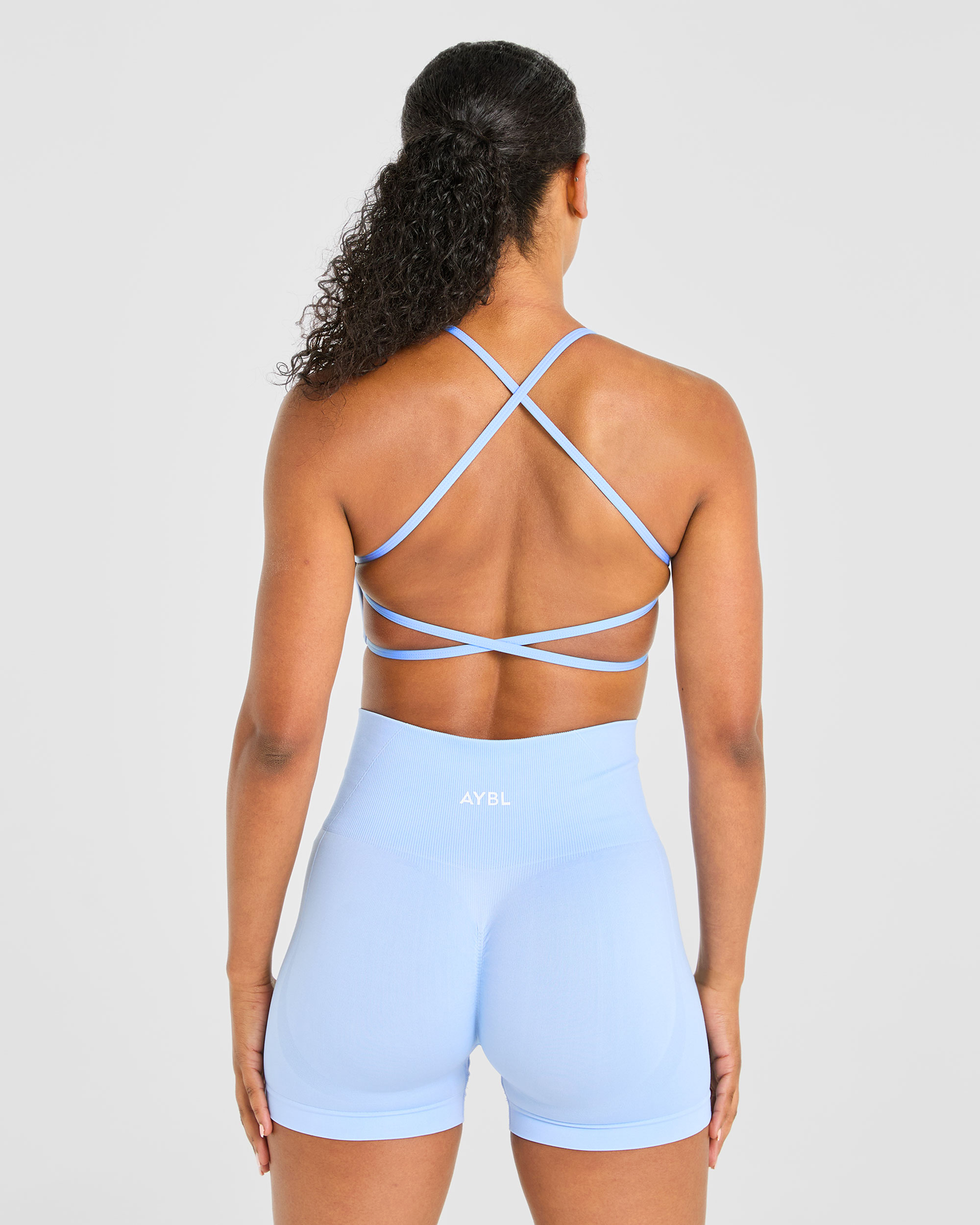 Essential Crossback Sports Bra - Baby Blauw