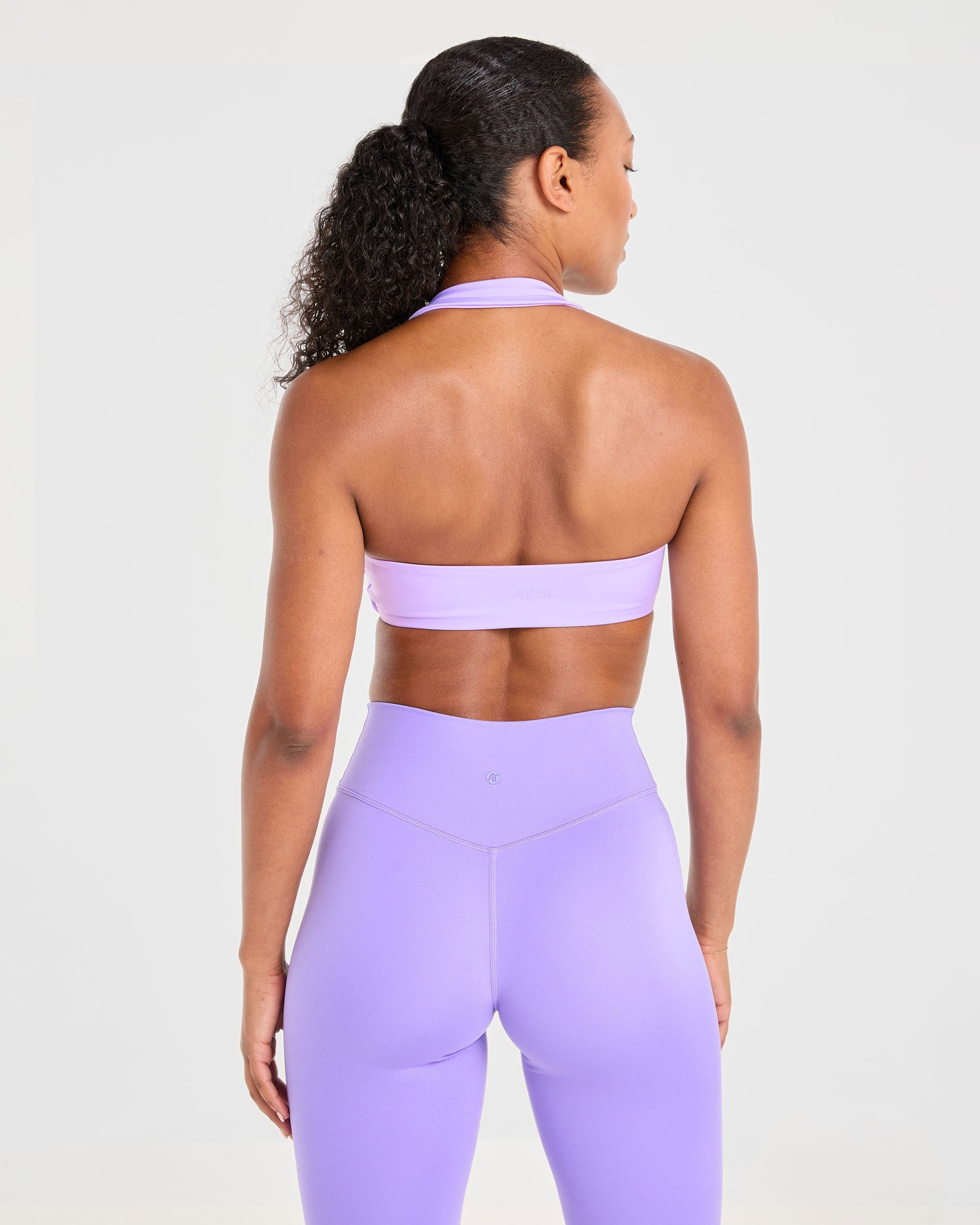 Essential Halterneck Sports Bra - Pastel Paars