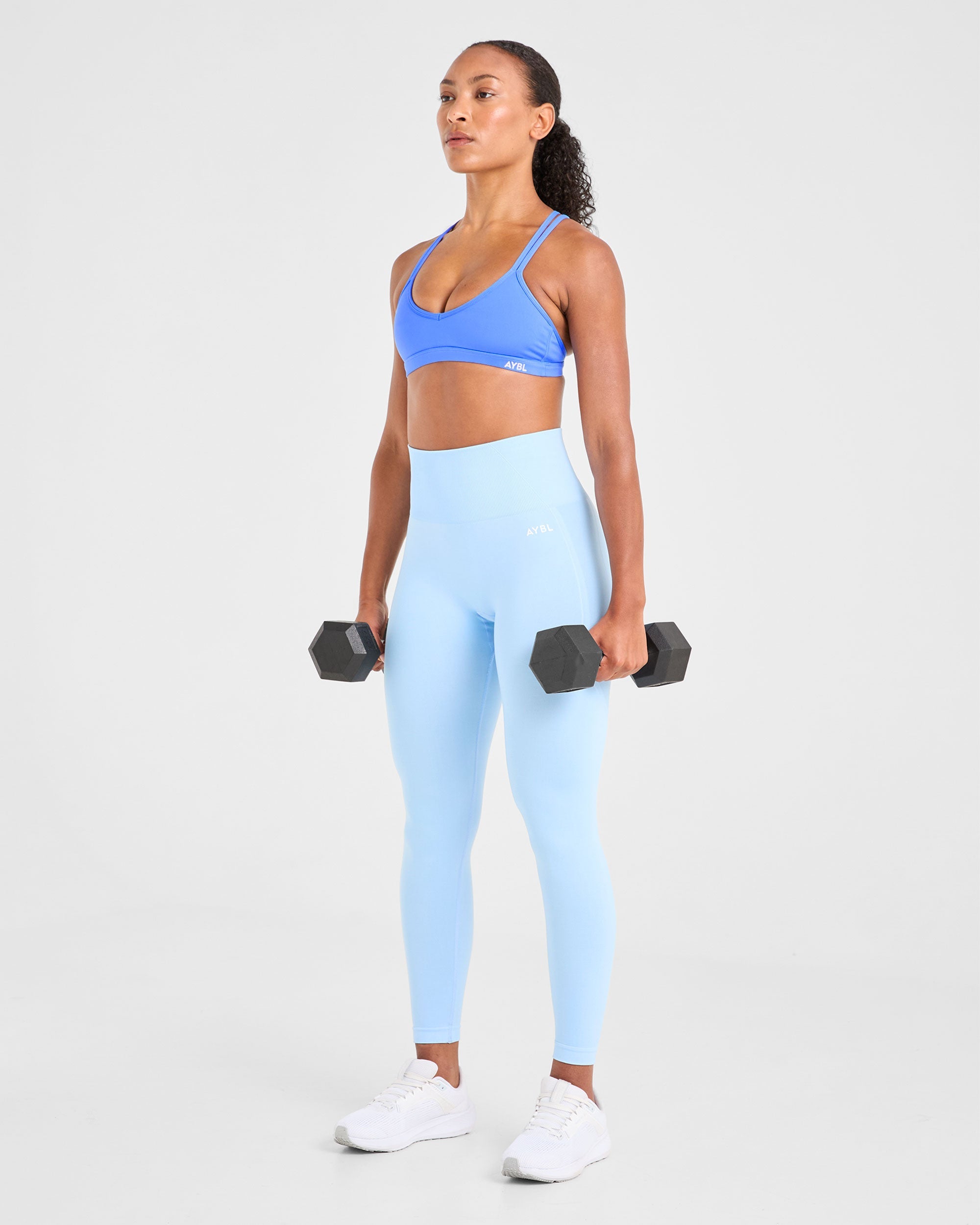 Essential Strappy Sports Bra - Summer Blauw