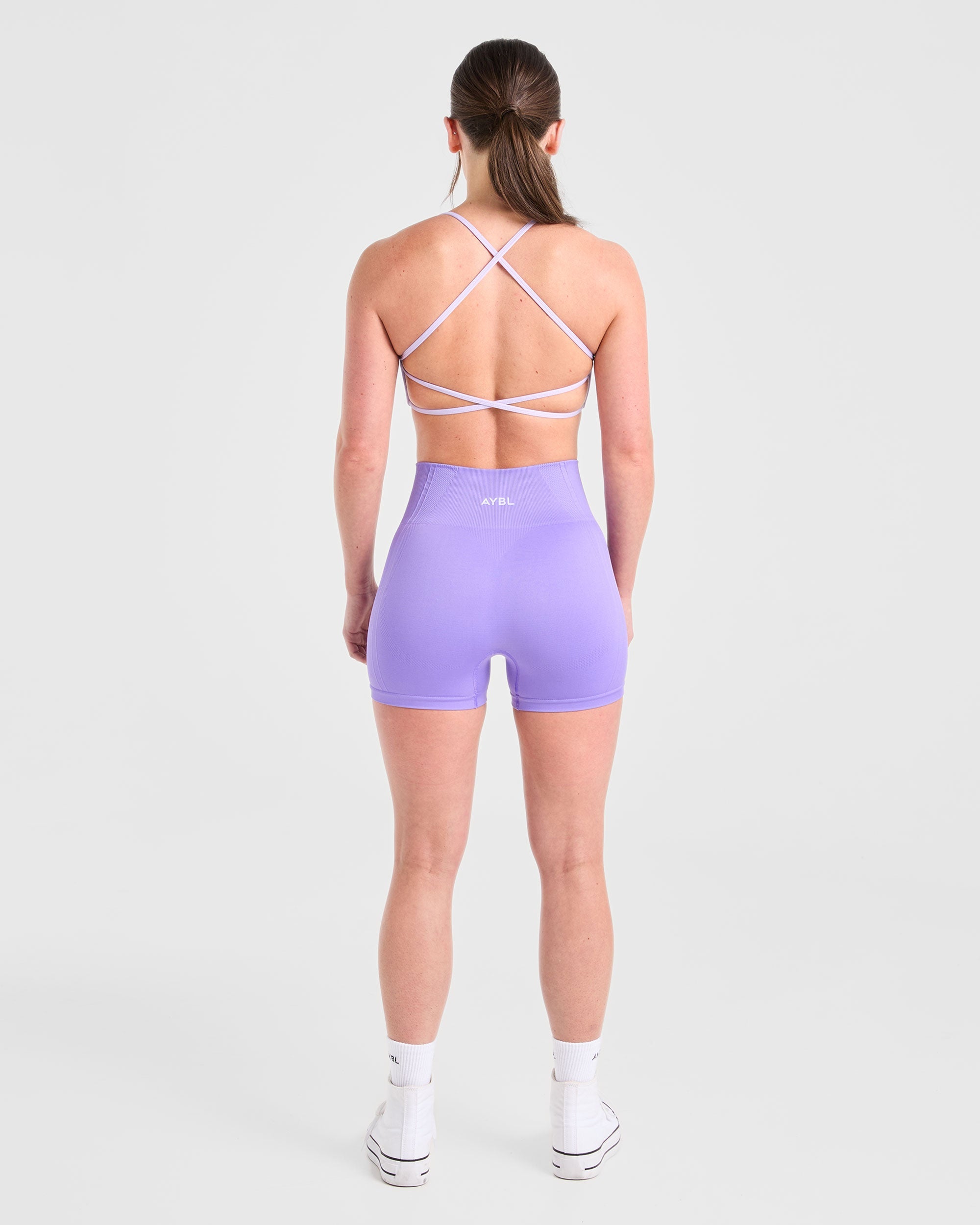 Essential Crossback Sports Bra - Pastel Paars