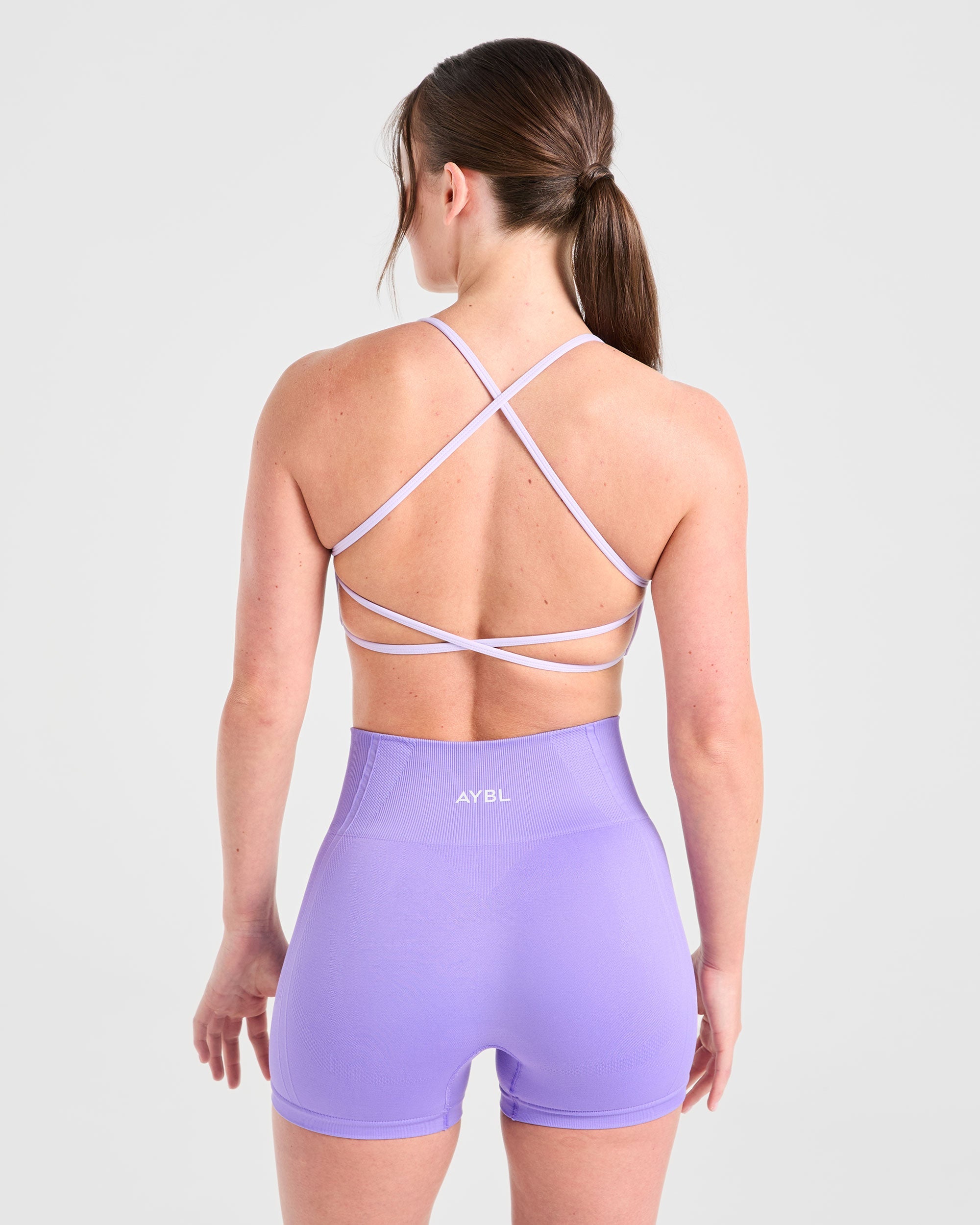 Essential Crossback Sports Bra - Pastel Paars