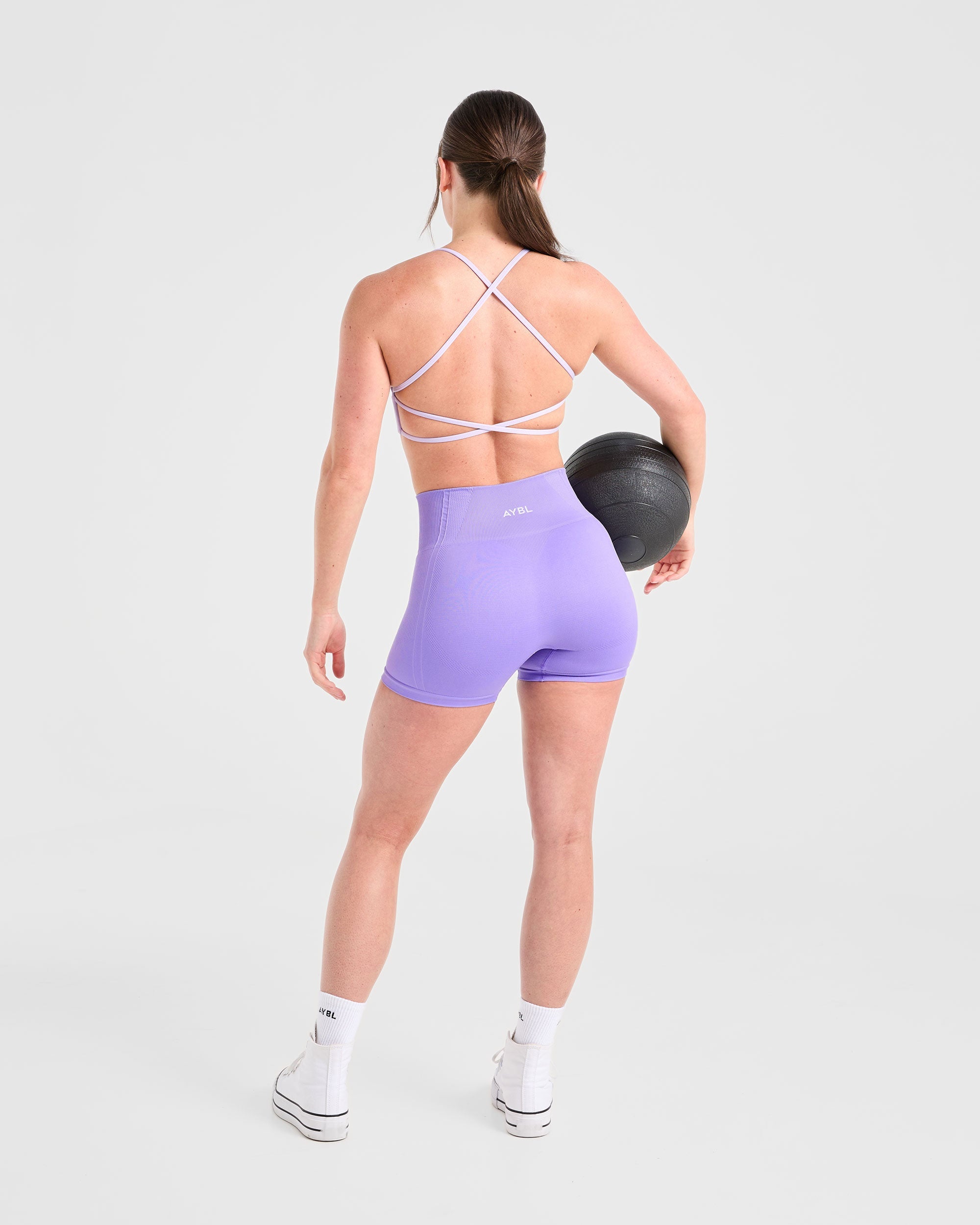 Essential Crossback Sports Bra - Pastel Paars