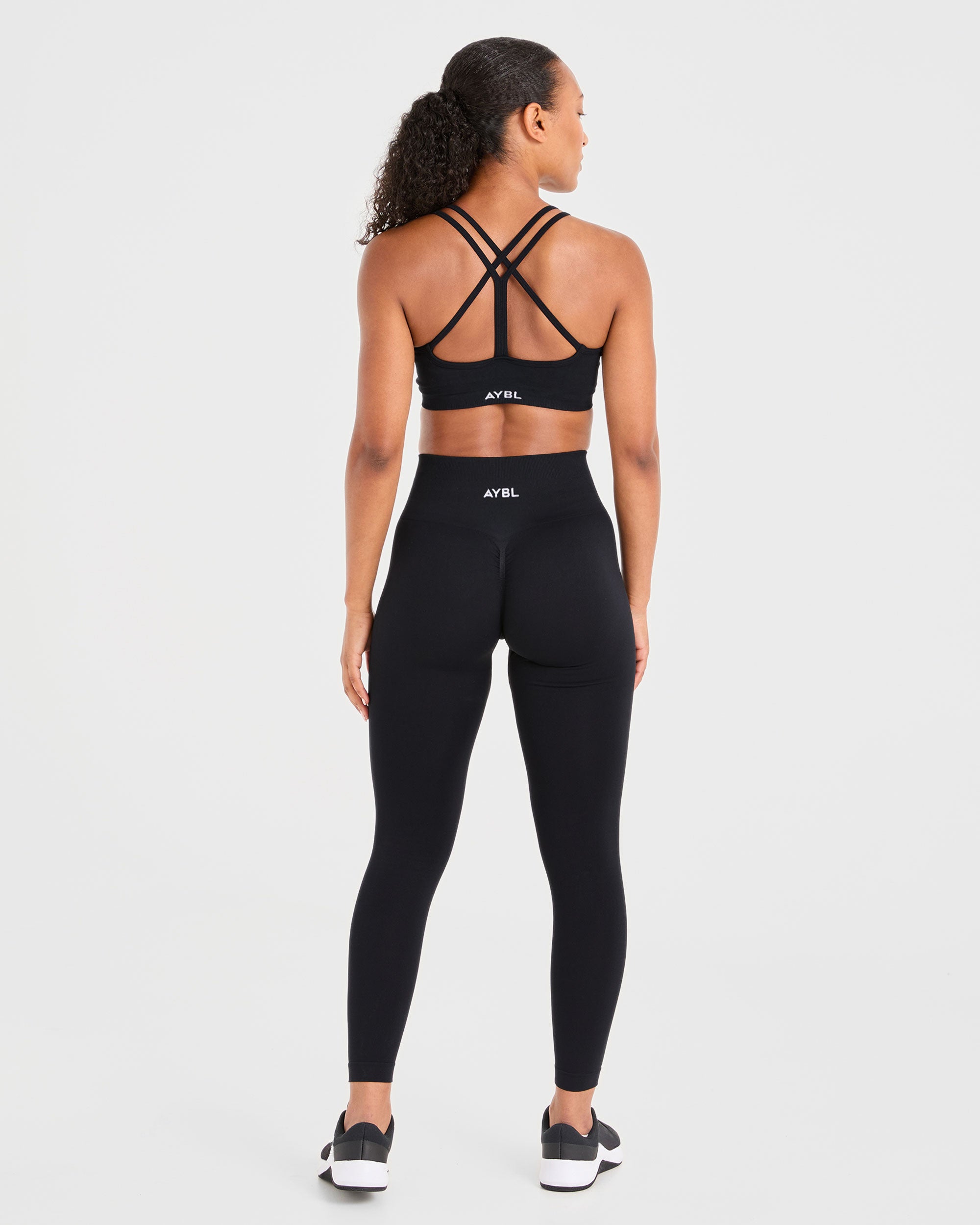 Power Seamless Sports Bra - Zwart