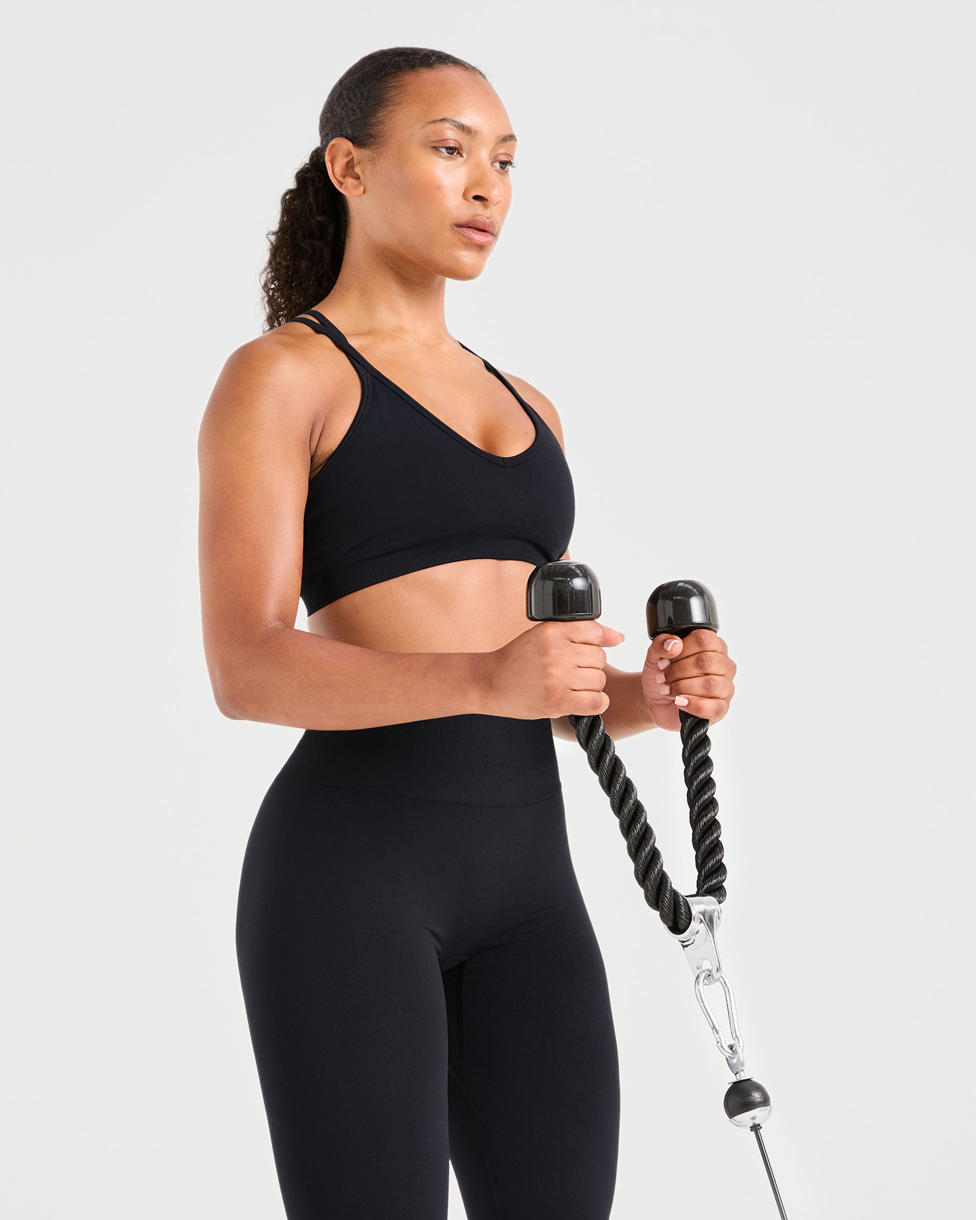 Power Seamless Sports Bra - Zwart