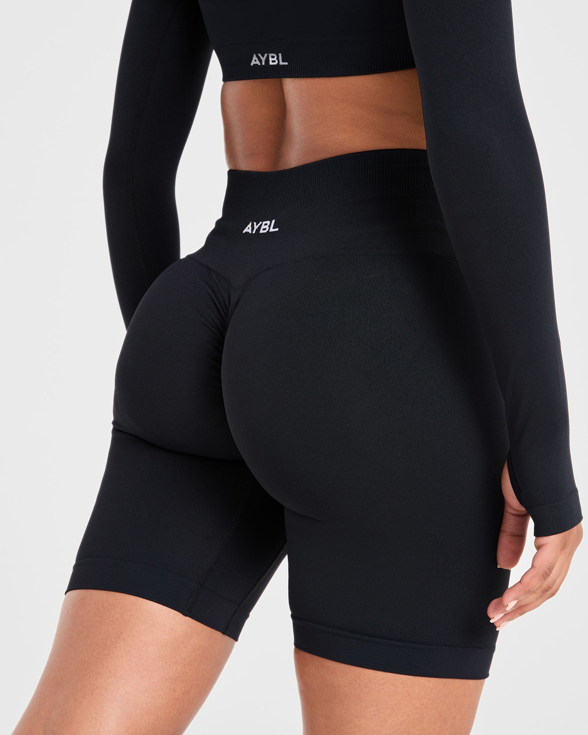 Power Seamless Cycling Shorts - Zwart