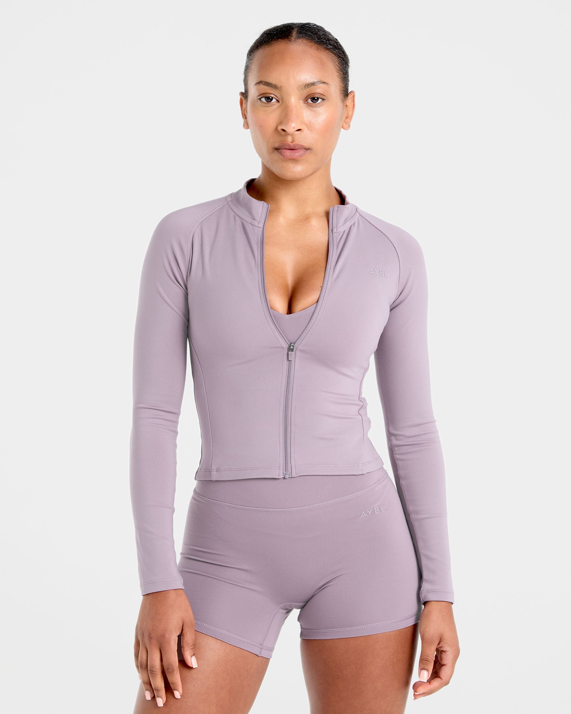Chamonix Collared Zip Front Jacket Mauve