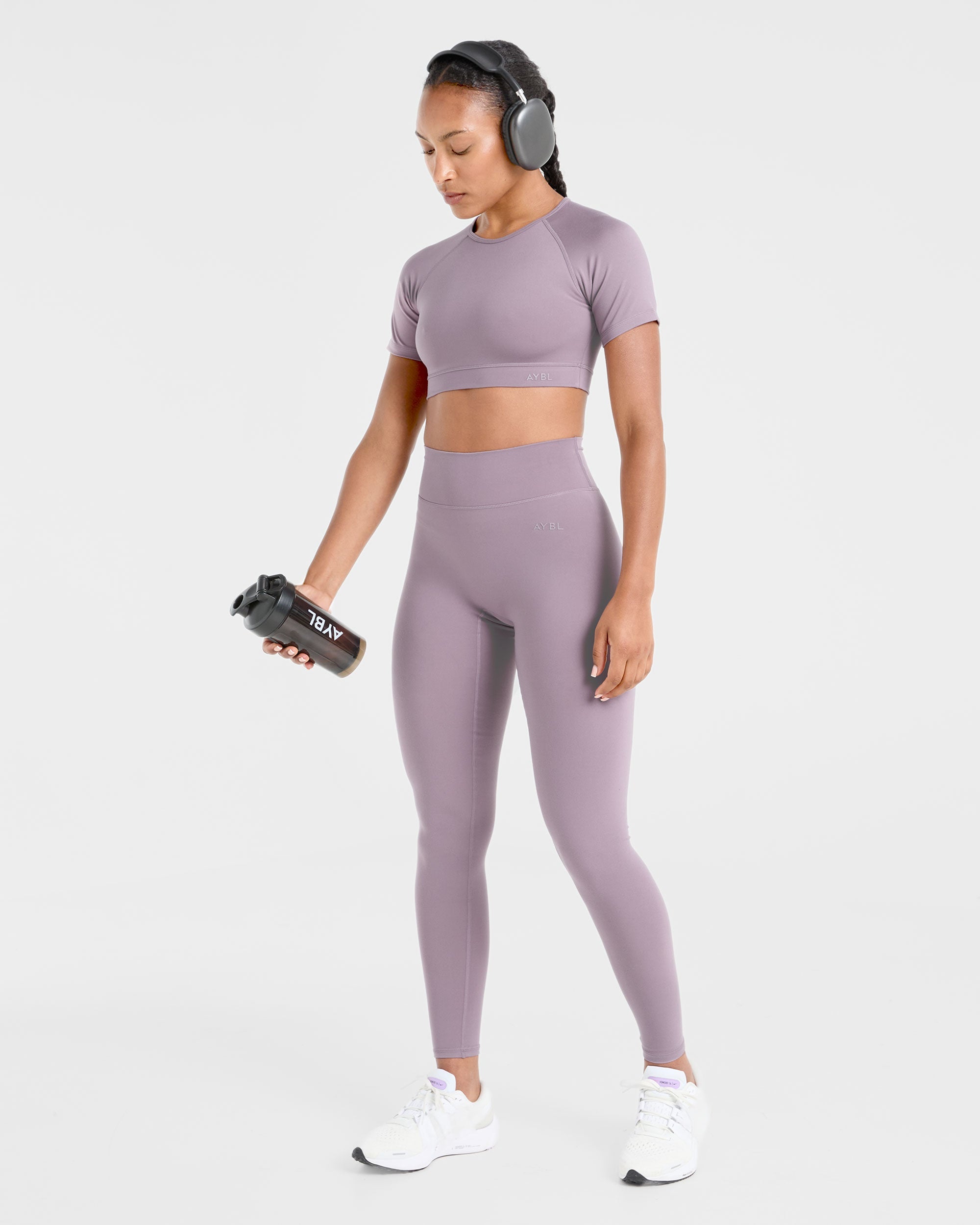 Staple Crop Top - Mauve Paars