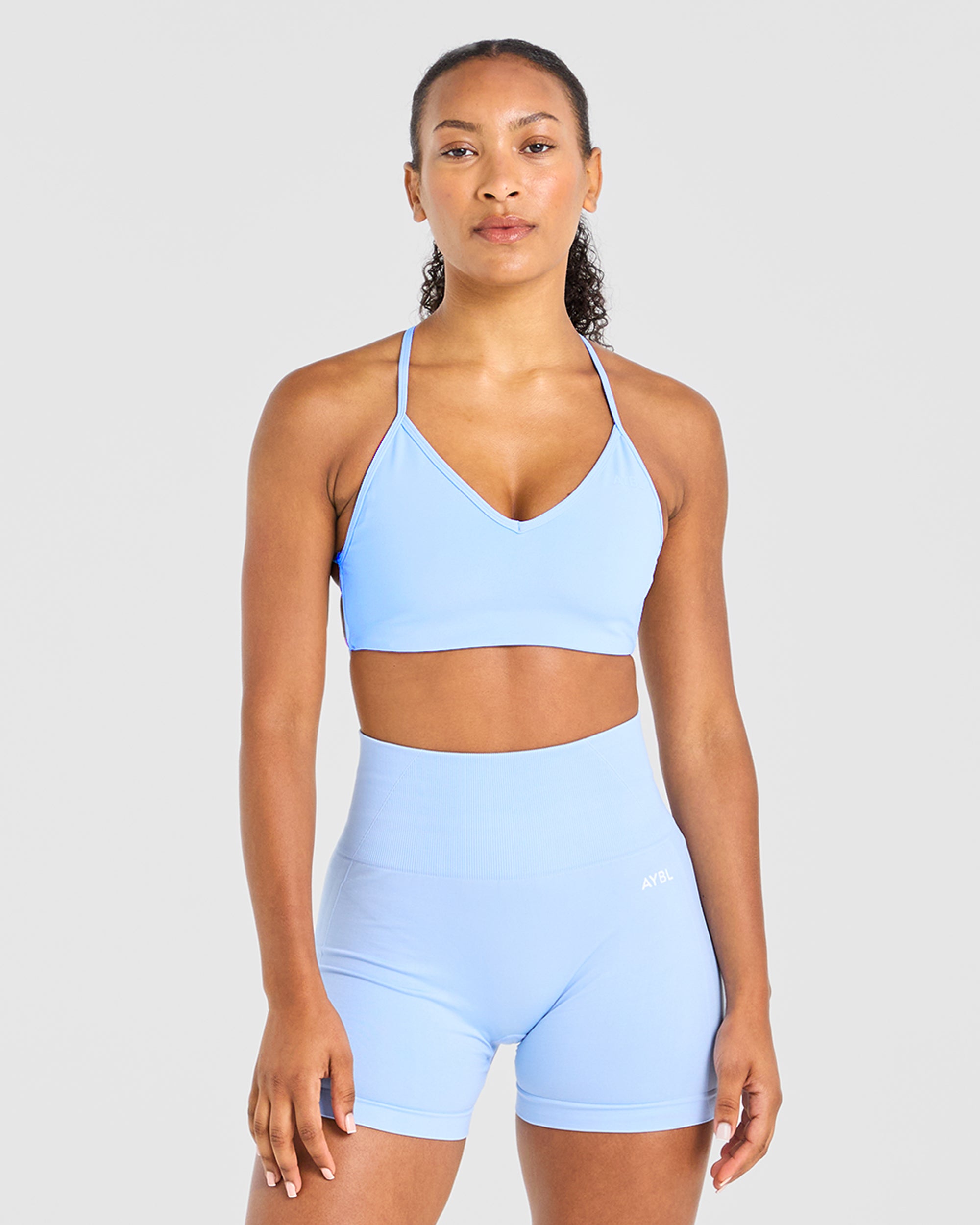 Essential Crossback Sports Bra - Baby Blauw