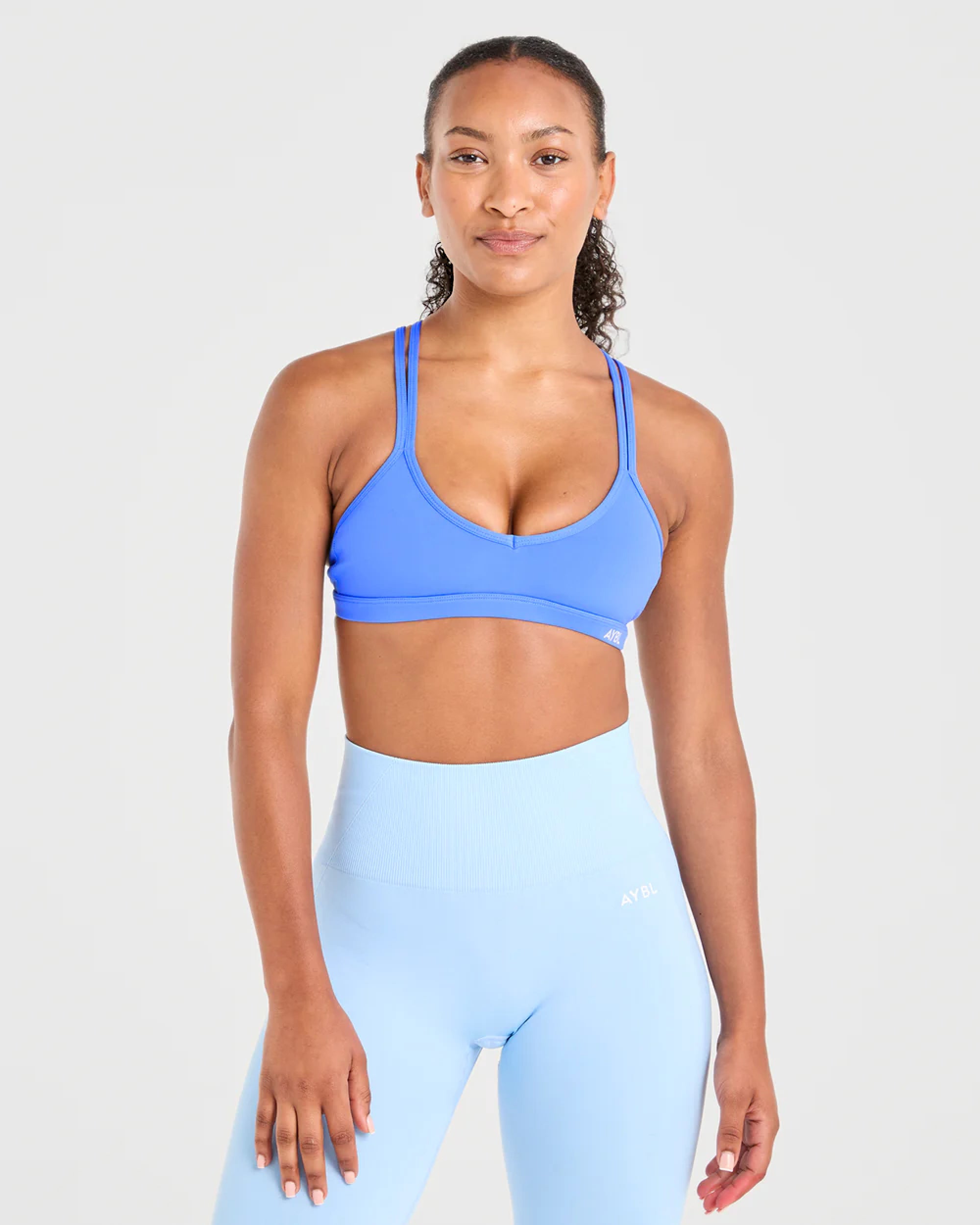 Essential Strappy Sports Bra - Summer Blauw