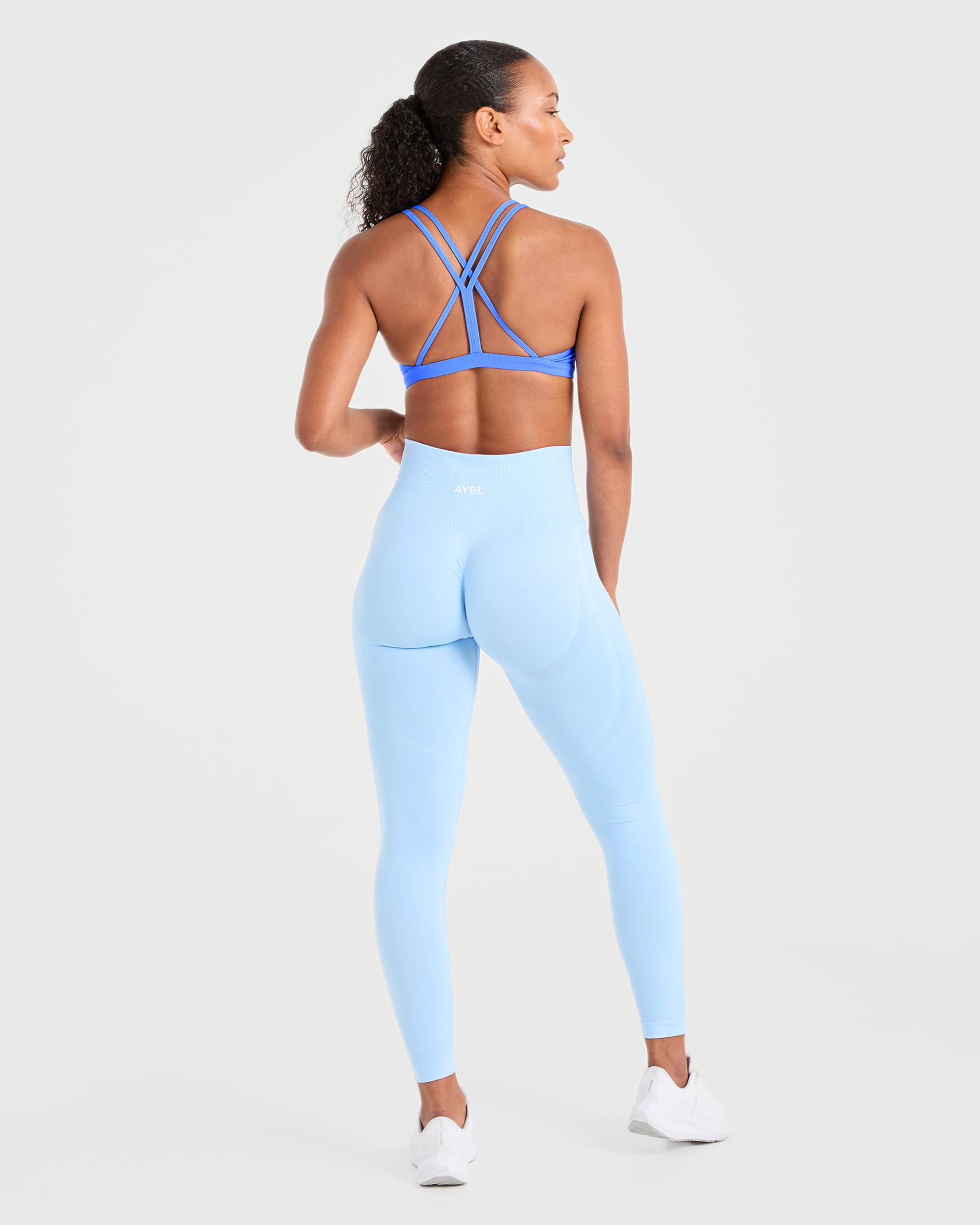 Essential Strappy Sports Bra - Summer Blauw