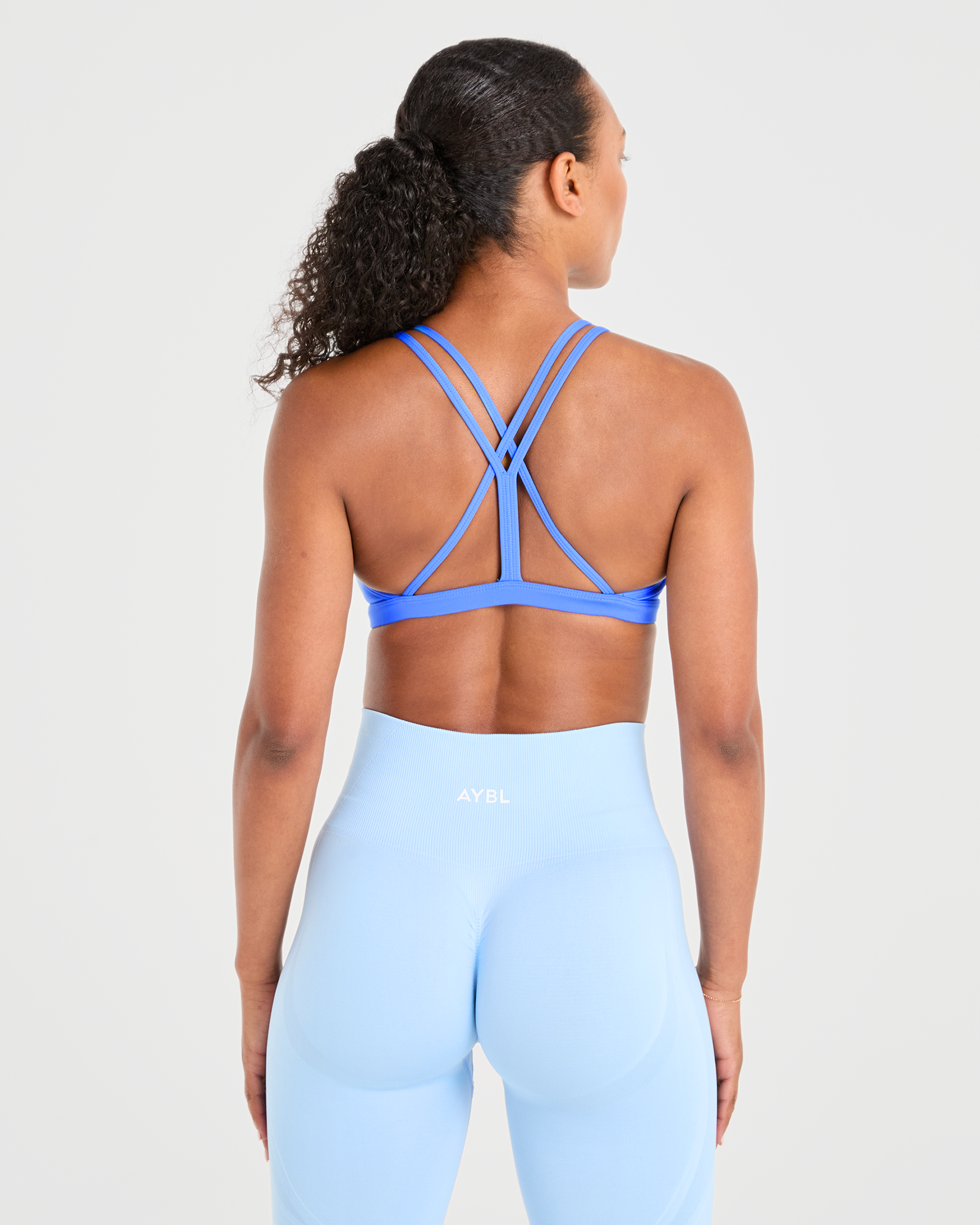 Essential Strappy Sports Bra - Summer Blauw