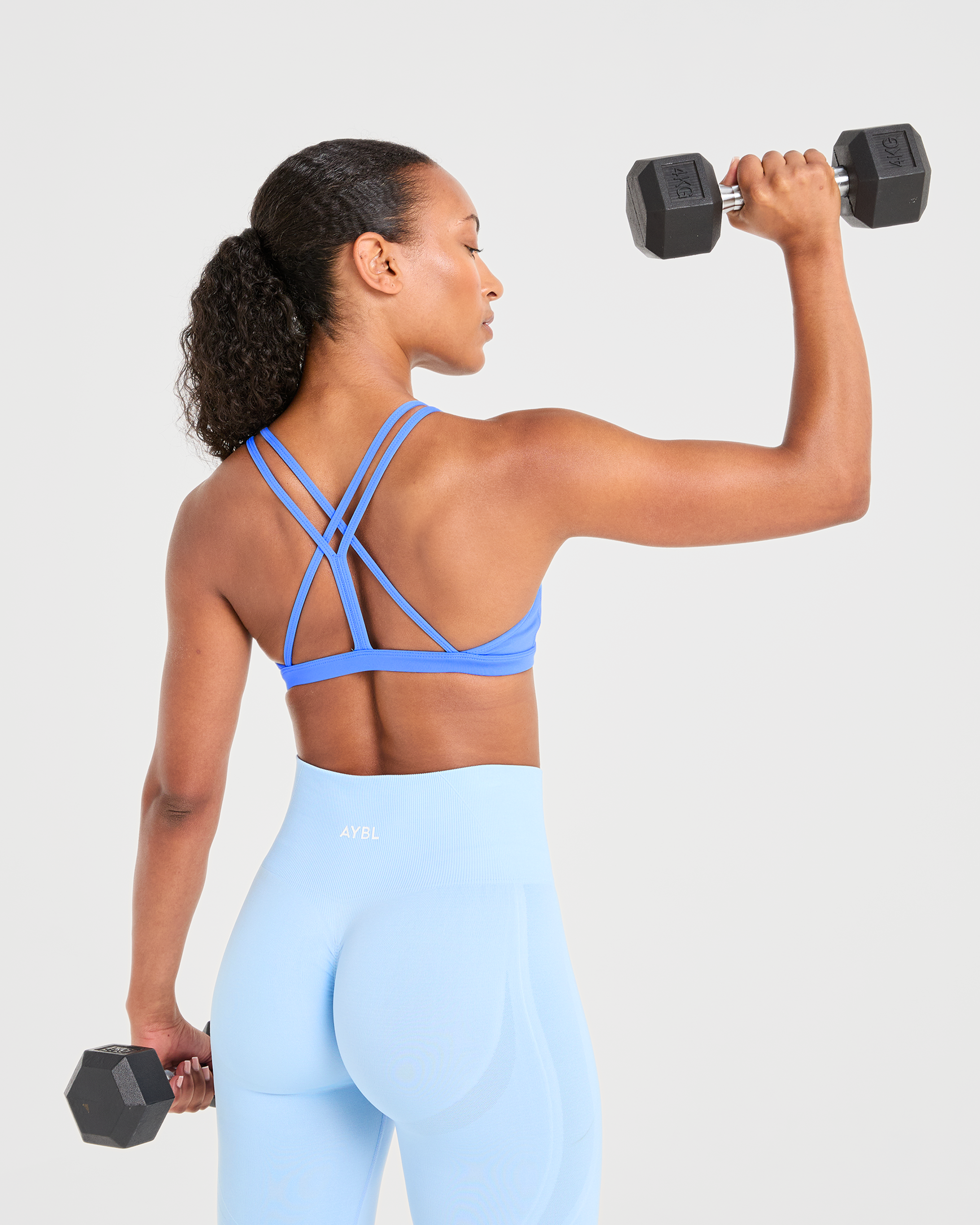 Essential Strappy Sports Bra - Summer Blauw